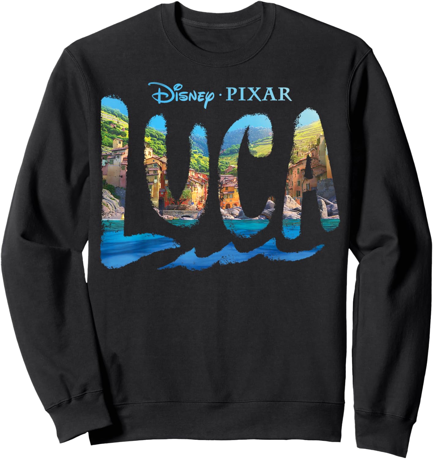 Disney and Pixar's Luca Movie Logo Sweatshirt - Sweatshirt | Black