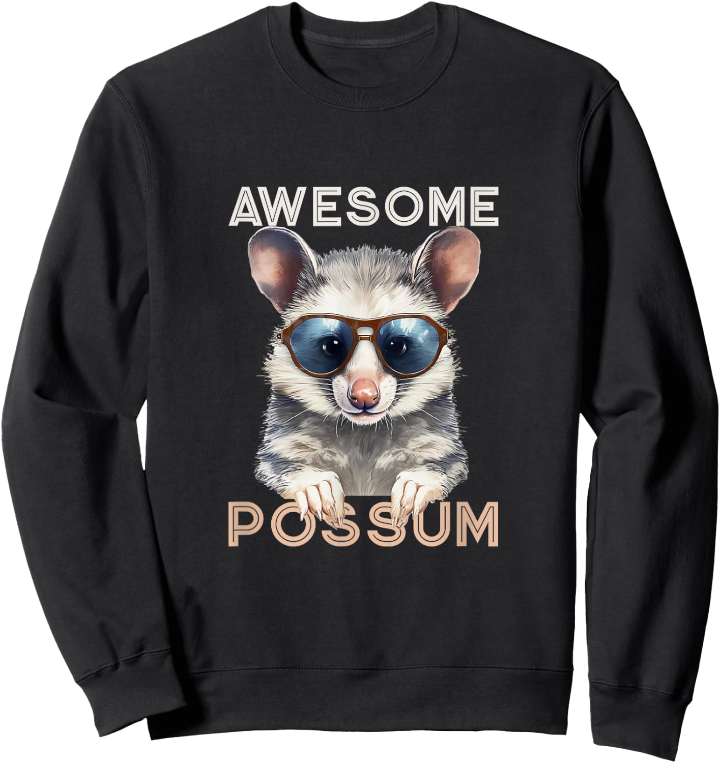 Funny Possum Shirts Men Awesome Possum Opossum Sweatshirt - Sweatshirt | Black