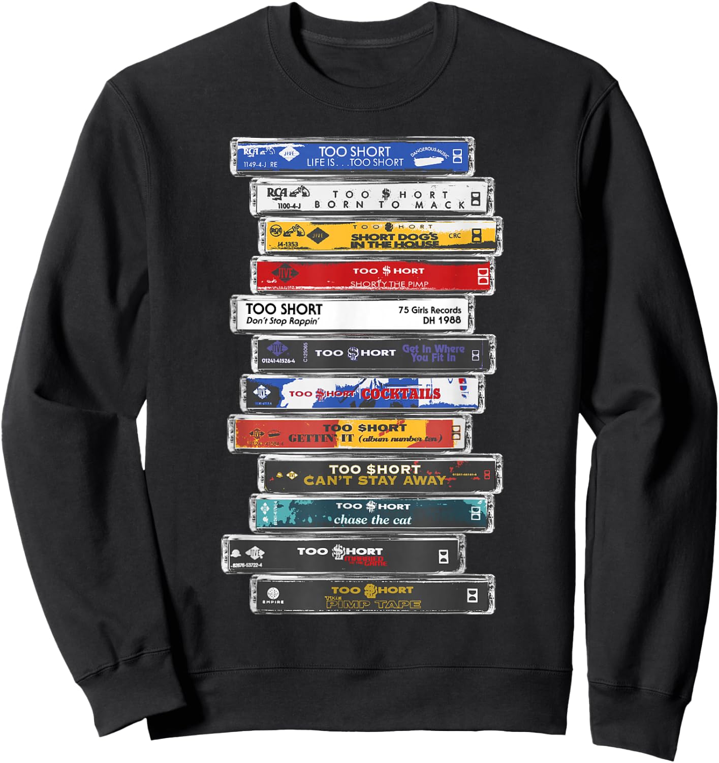 Too Short - Cassette Stack Sweatshirt - Sweatshirt | Black