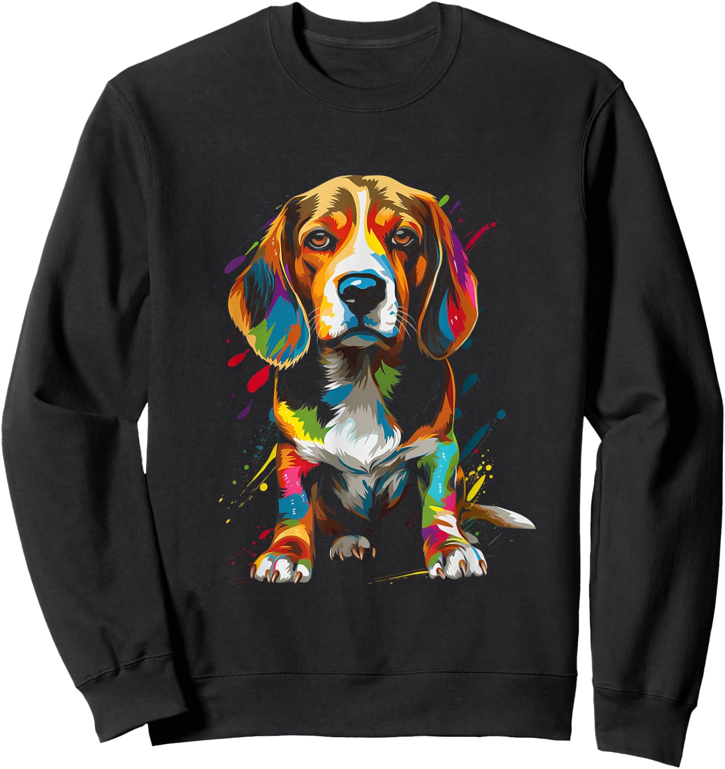 Beagle dog breed dog walking pet fan Sweatshirt - Sweatshirt | Black