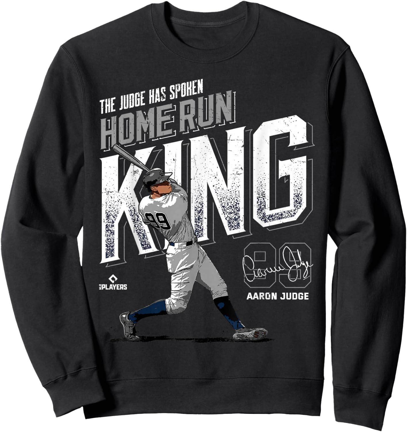 Home Run King Aaron Judge New York MLBPA Sweatshirt - Sweatshirt | Black