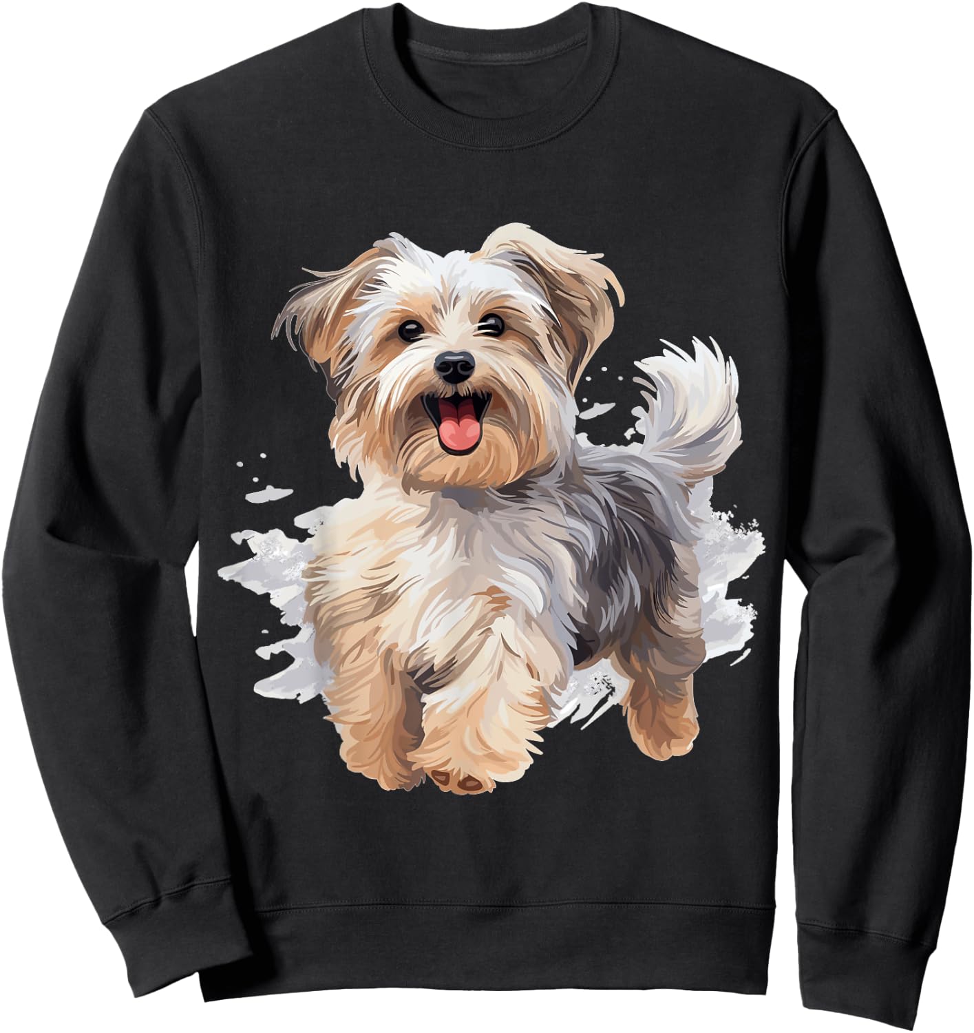 Morkie Dog Breed Pet Cute Graphic Sweatshirt - Sweatshirt | Black