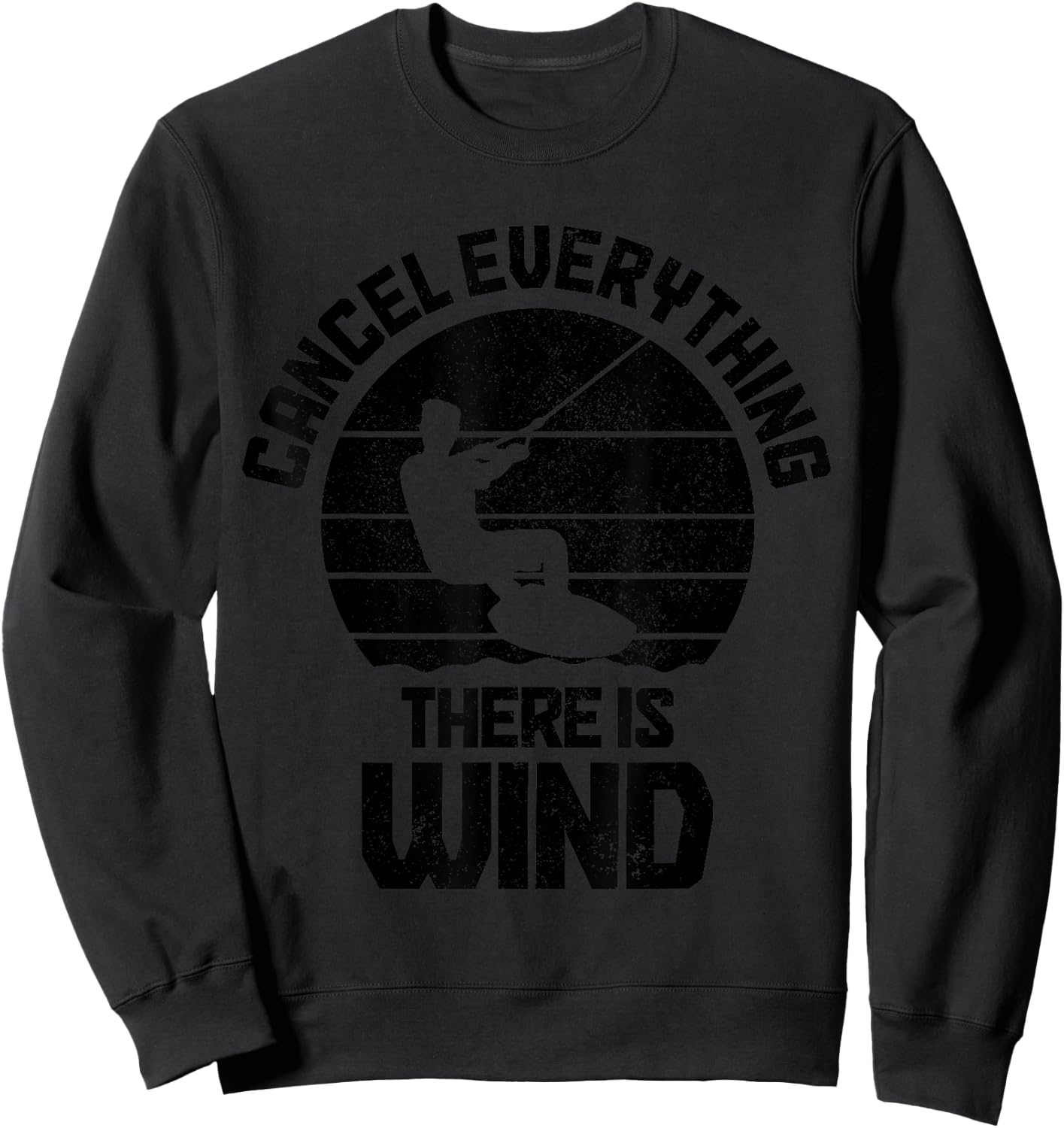 Kitesurfing Kiteboarding Kitesurf Kiteboarder Wind Surfer Sweatshirt - Sweatshirt | Black