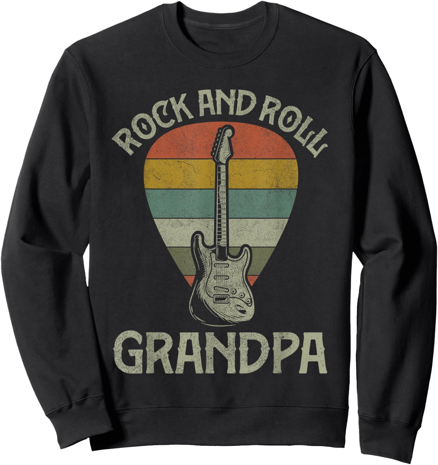 Guitarist Grandpa Fathers Day Shirts, Grandpa Guitar Player Sweatshirt - Sweatshirt | Black