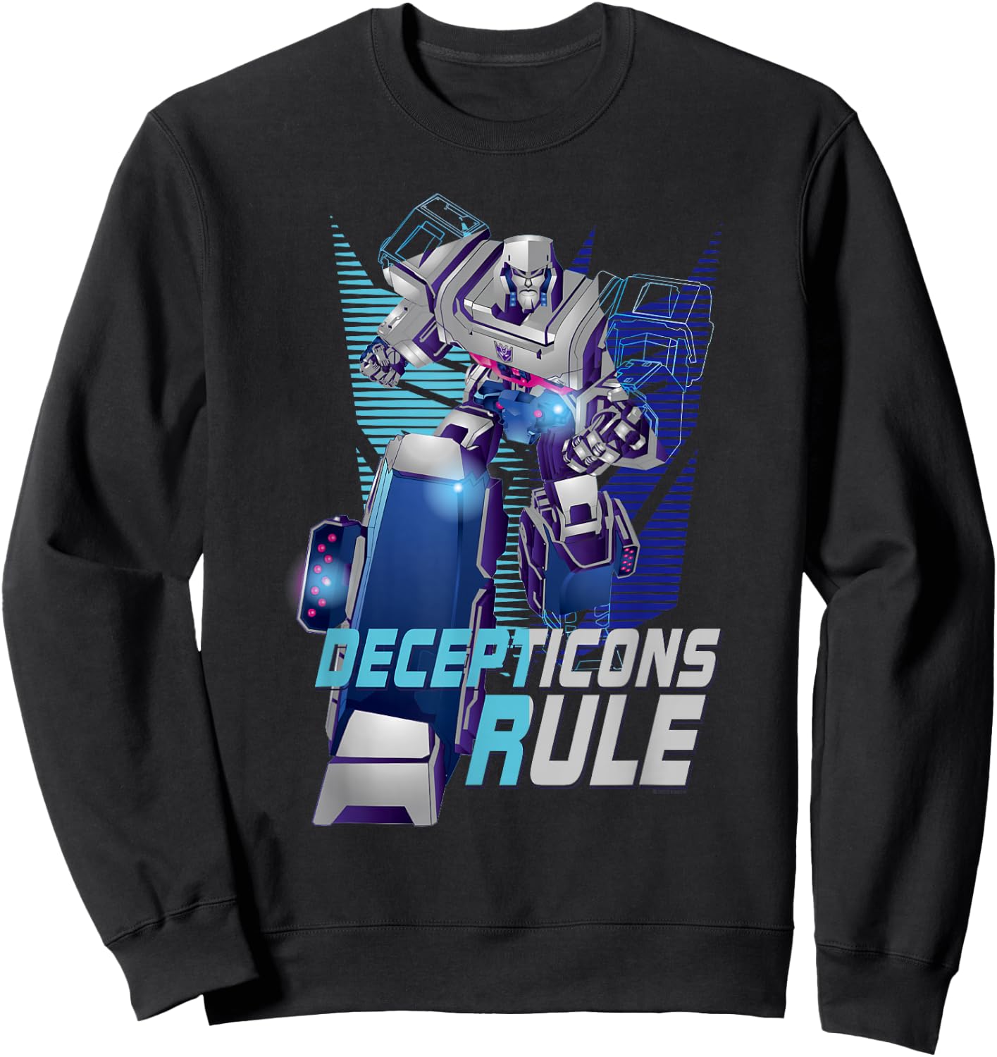 Transformers Megatron Decepticons Rule Epic Logo Sweatshirt - Sweatshirt | Black