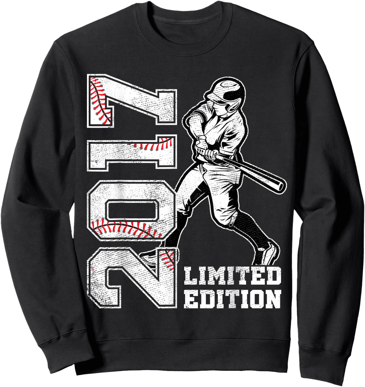 8th Birthday Baseball Limited Edition 2017 8 Years Old Sweatshirt - Sweatshirt | Black