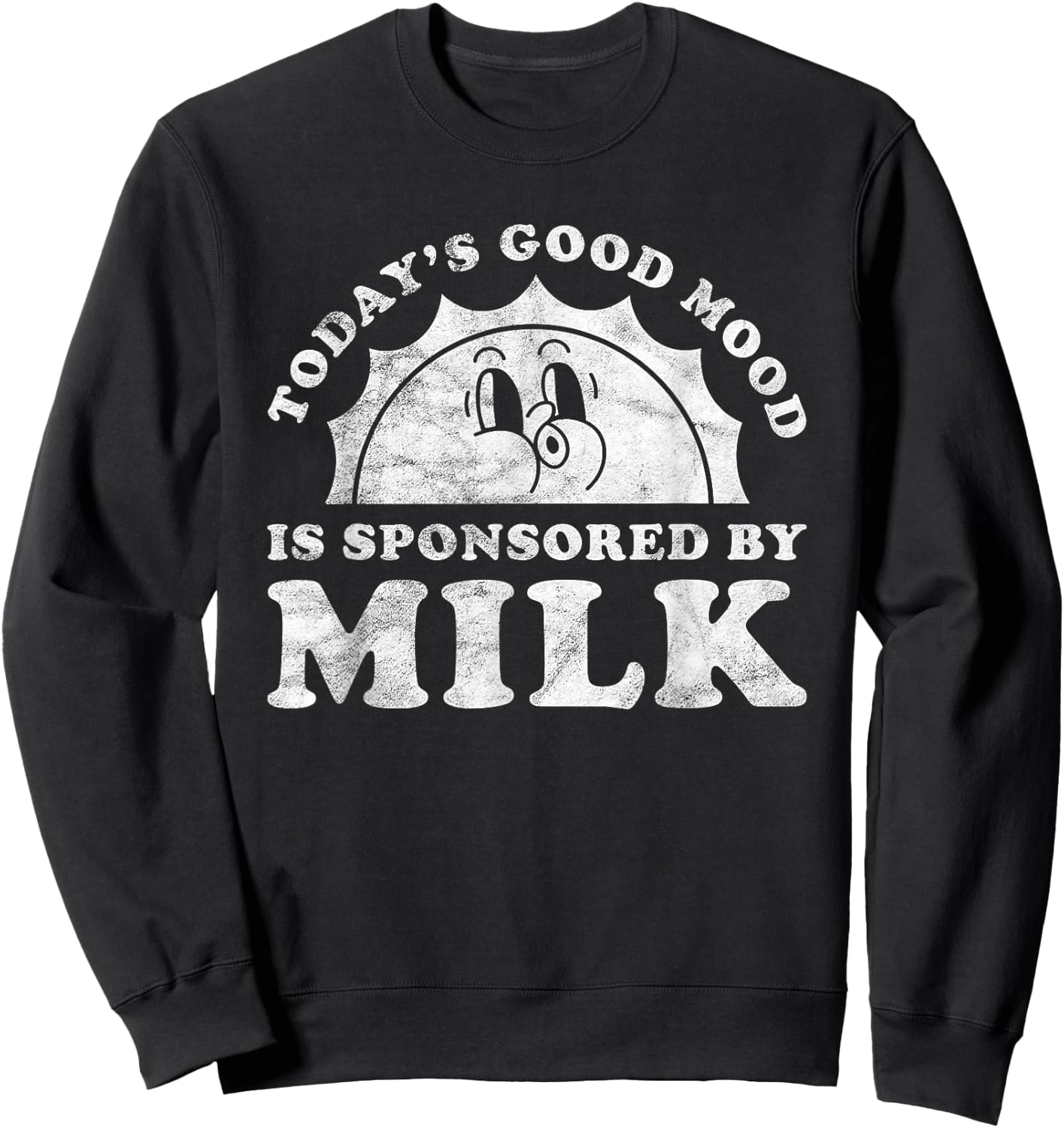 Funny Cute Retro Vintage Milk or Dairy Farmer Sweatshirt - Sweatshirt | Black