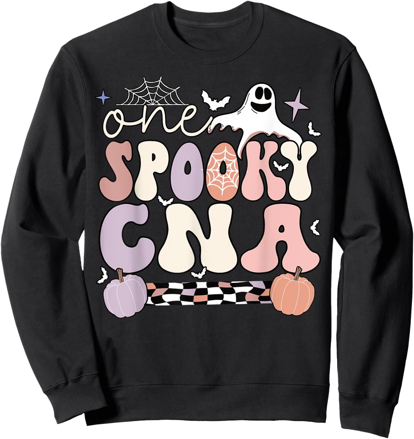 Spooky Certified Nursing Assistant Halloween CNA Sweatshirt - Sweatshirt | Black