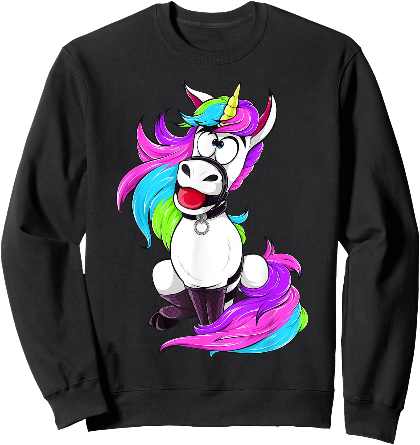 BDSM Unicorn | Bondage Shivari Humor Sweatshirt - Sweatshirt | Black