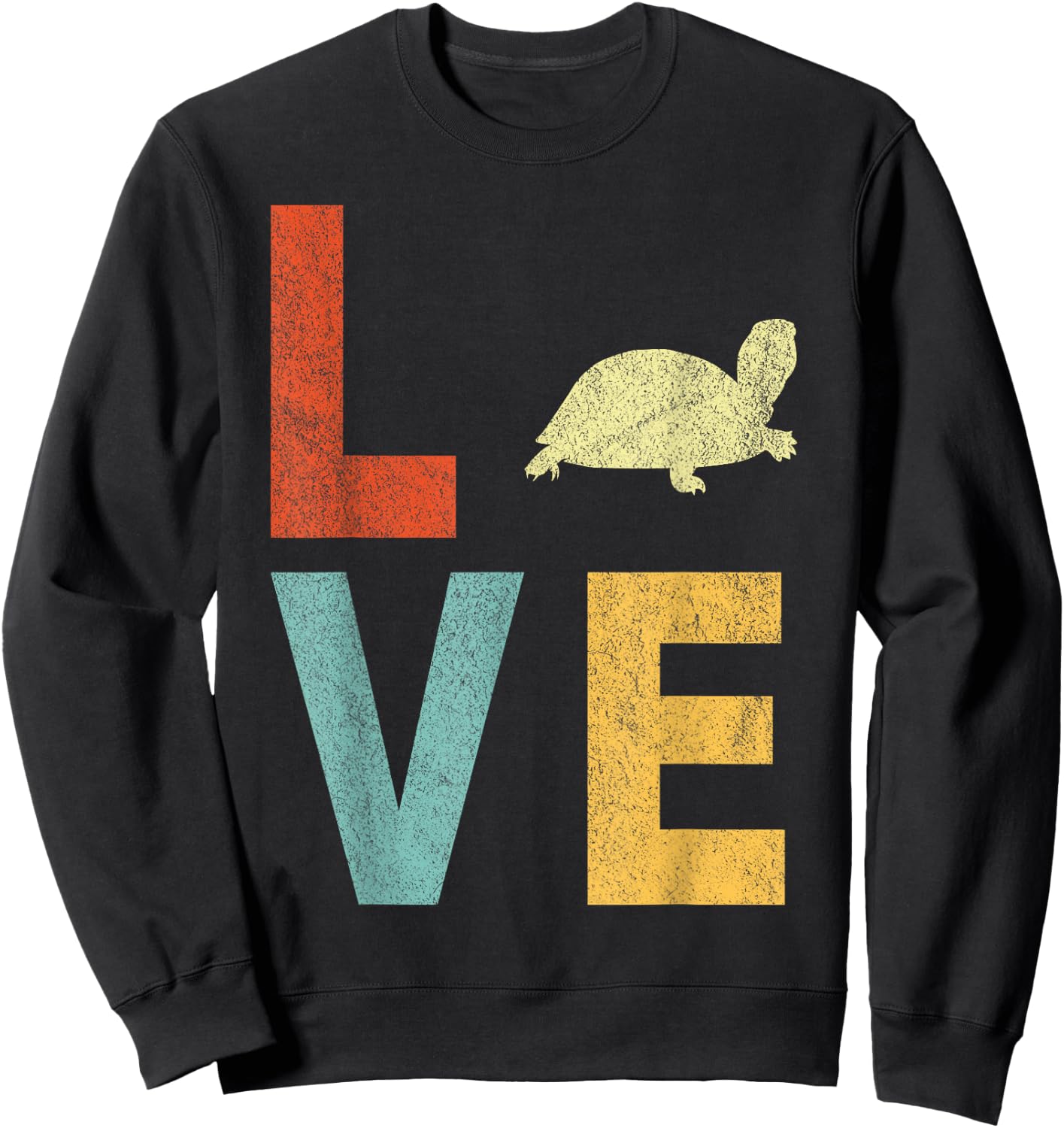 Love Tortoises Turtle Lover Funny Tortoise Quote Retro Sweatshirt - Sweatshirt | Black