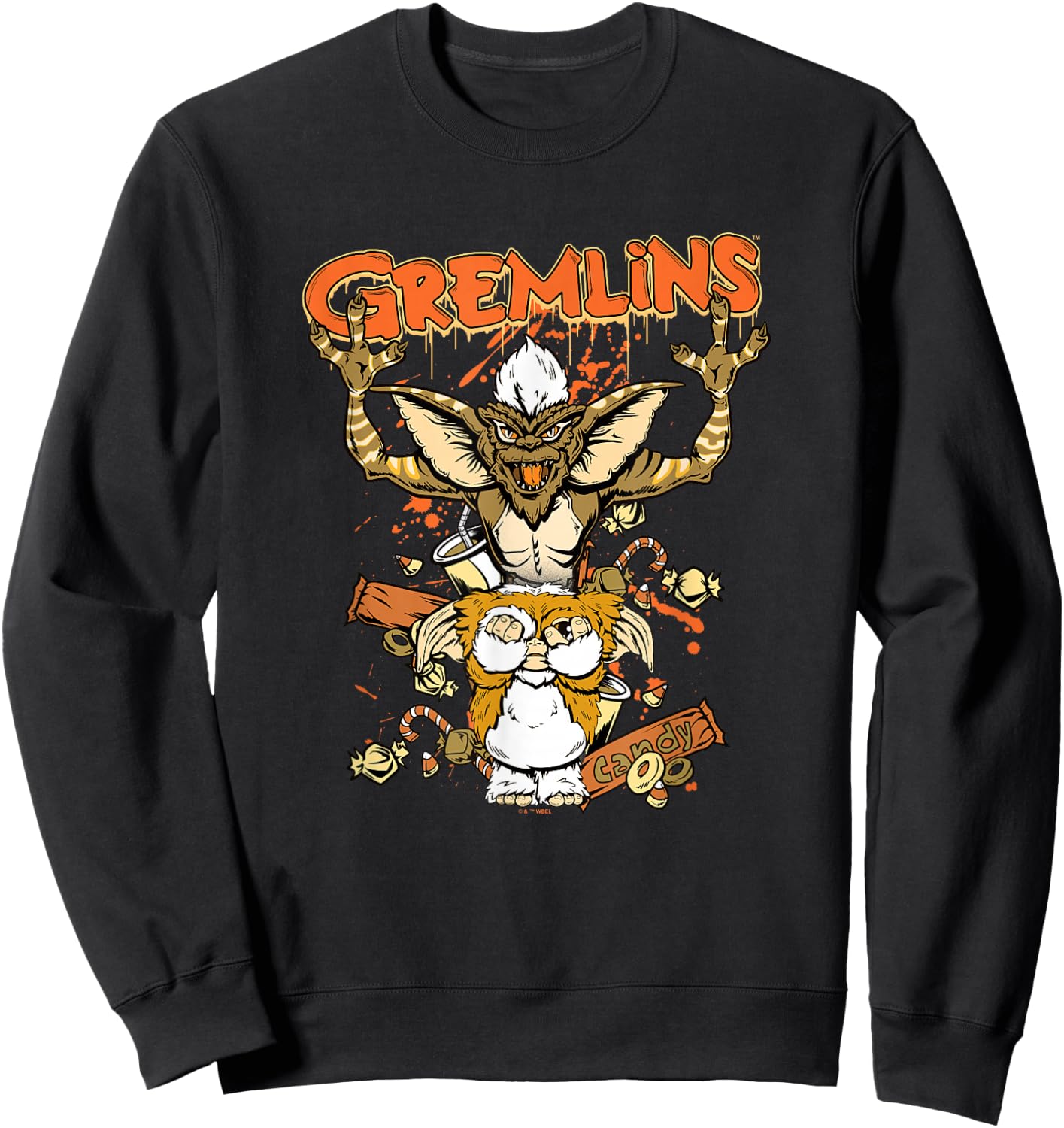 Gremlins Halloween Gizmo Candy Change Crunch Sweatshirt - Sweatshirt | Black