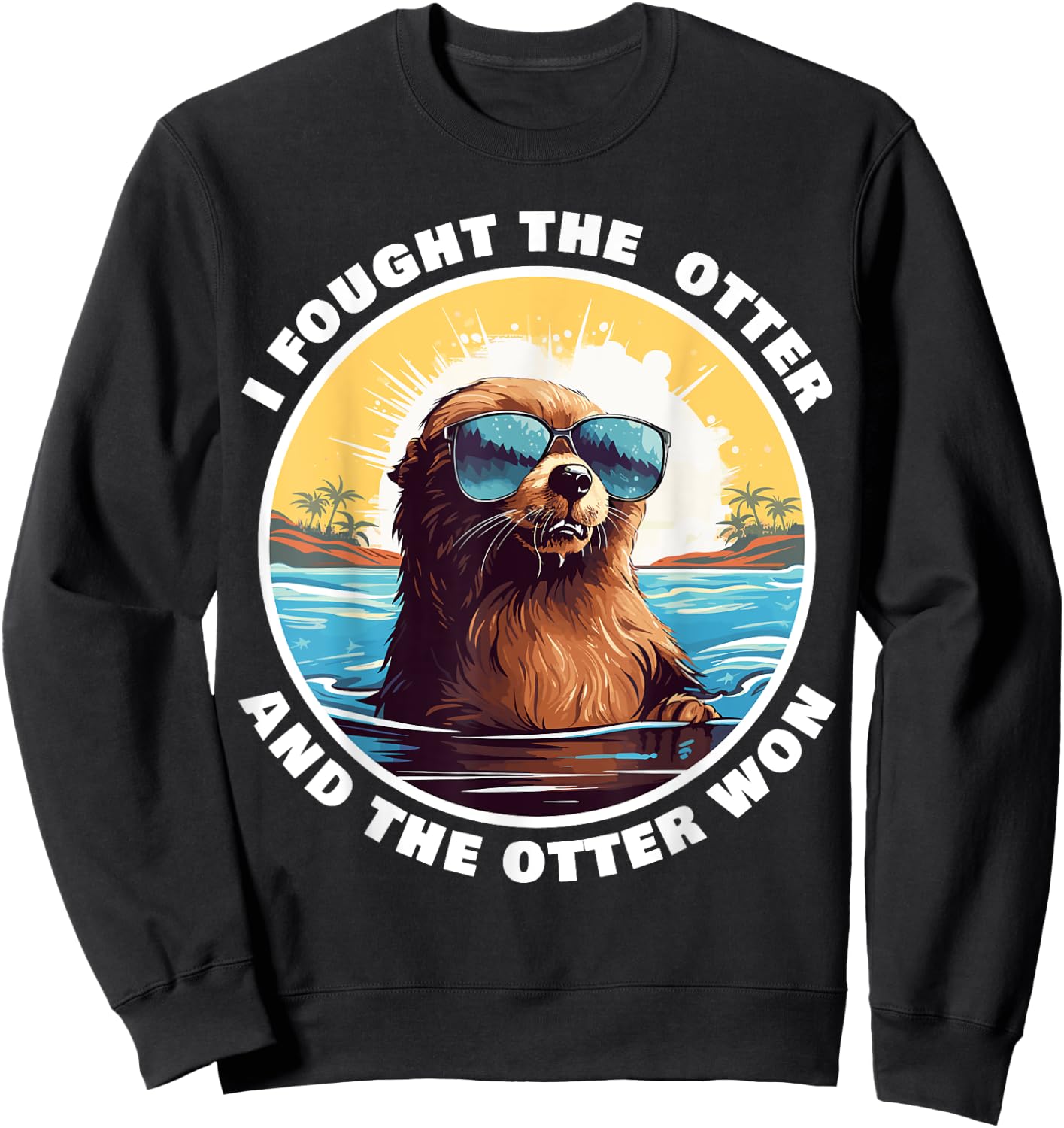 Otter 841 Surfing Otter 841 California Surf Board Otter 841 Sweatshirt - Sweatshirt | Black