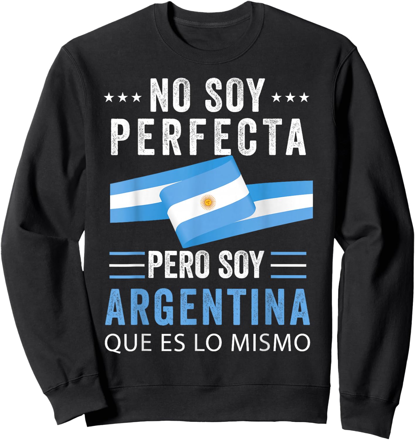 Argentina Argentinian Flag Women Camisa Mujer Bandera Sweatshirt - Sweatshirt | Black