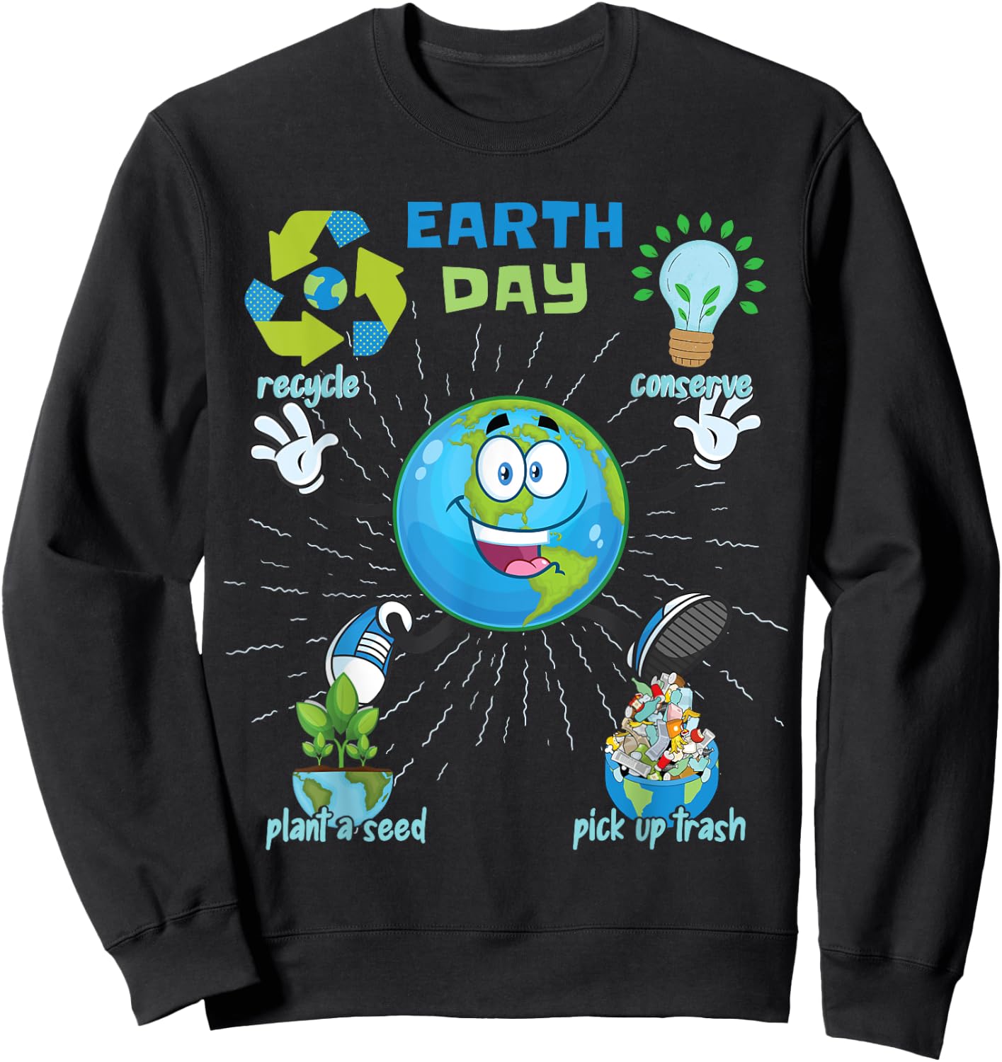 Earth Day Sweatshirt - Sweatshirt | Black