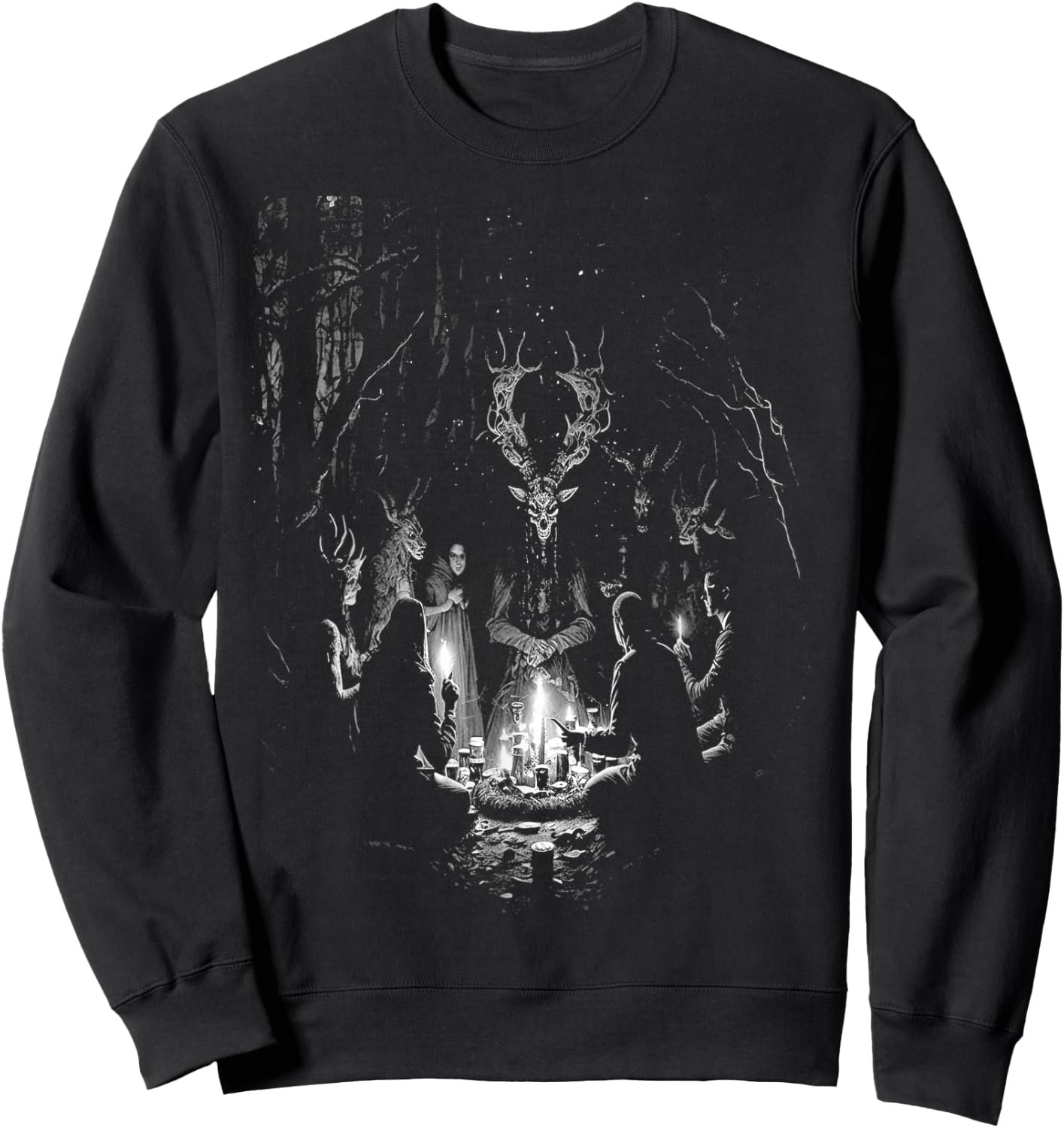 Witches Rituals with Baphomet Occult Witch Gothic Pagan Goth Sweatshirt - Sweatshirt | Black