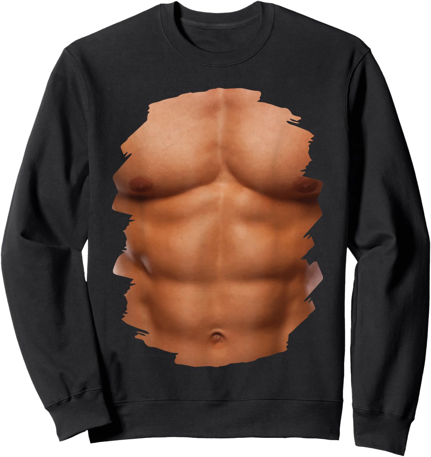 Chest Six Pack Muscles Bodybuilder 6 Abs Gym Funny Gift Sweatshirt - Sweatshirt | Black