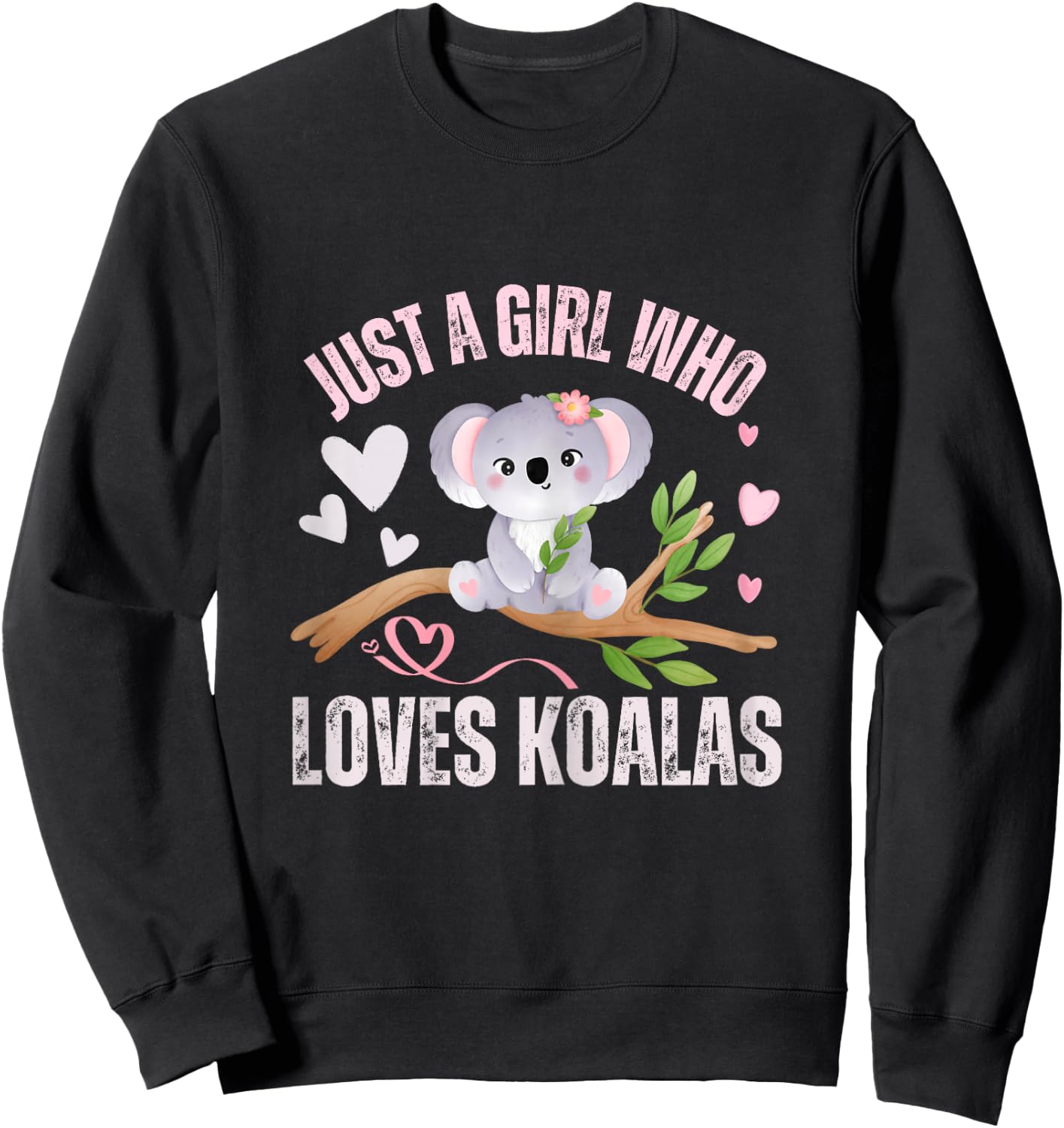 Just A Girl Who Loves koalas Funny Cute koala Lover Kids Sweatshirt - Sweatshirt | Black