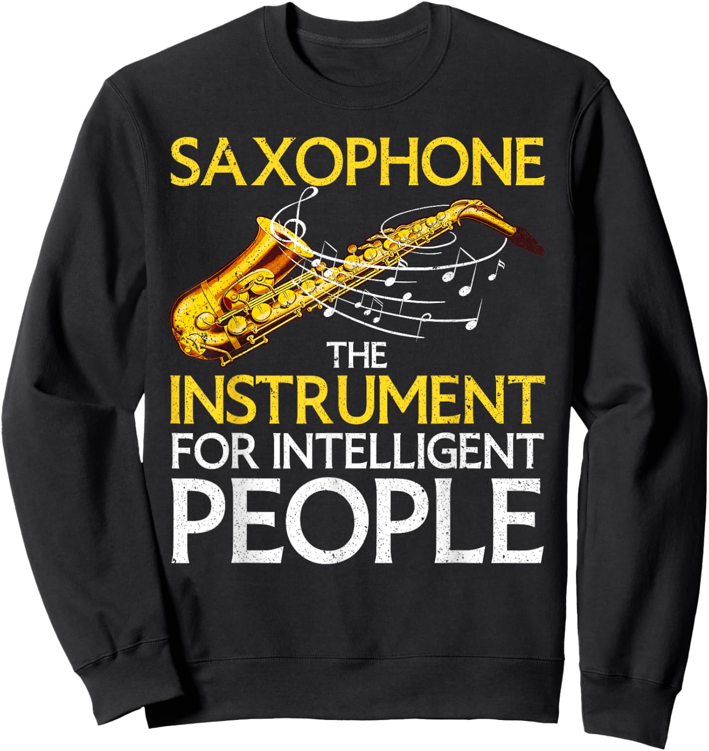 Cool Saxophone Art Women Kids Sax Saxophone Player Sweatshirt - Sweatshirt | Black