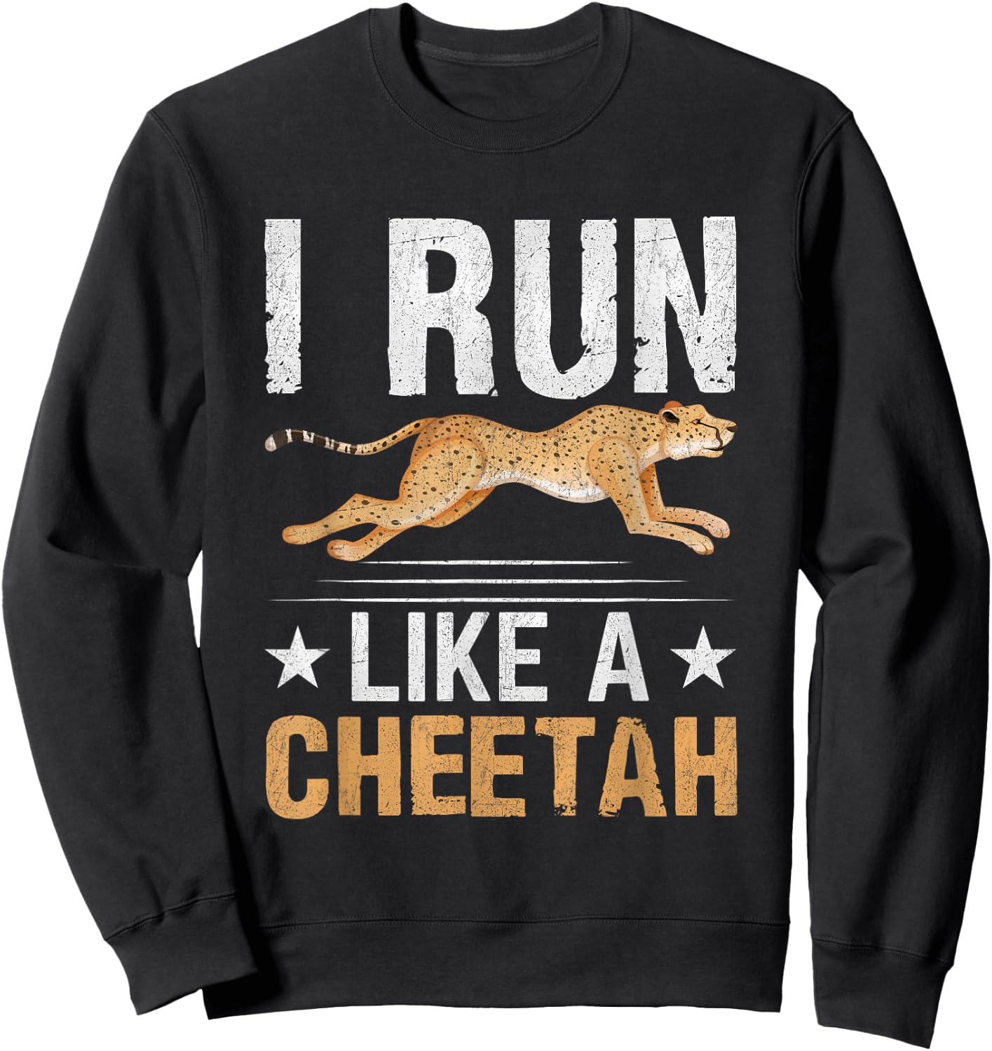 Ich runne wie ein Gepard Sweatshirt - Sweatshirt | Black