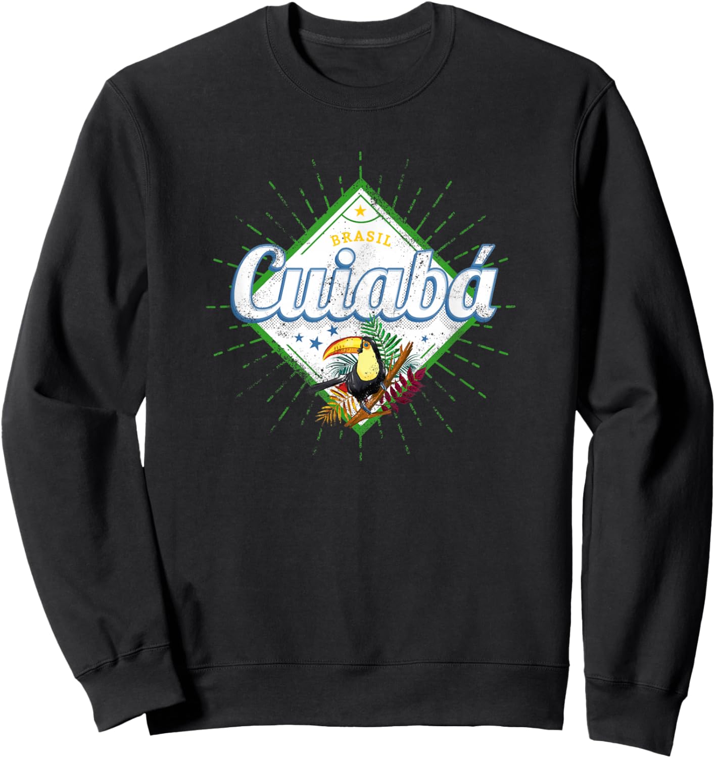 Cuiaba Mato Grosso Brazil Retro Toucan Vintage Souvenir Sweatshirt - Sweatshirt | Black