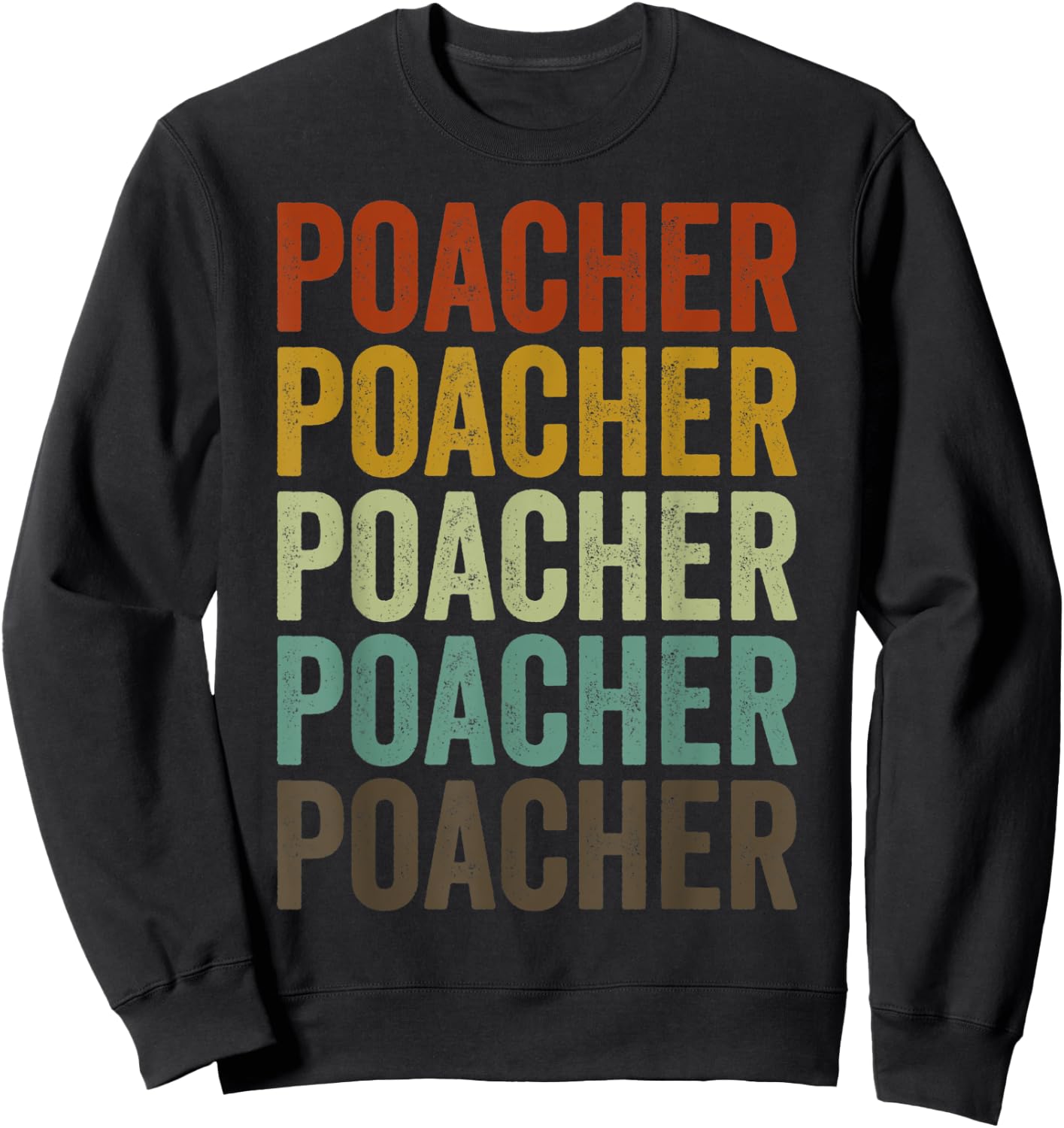 Poacher Fish Retro Sweatshirt - Sweatshirt | Black