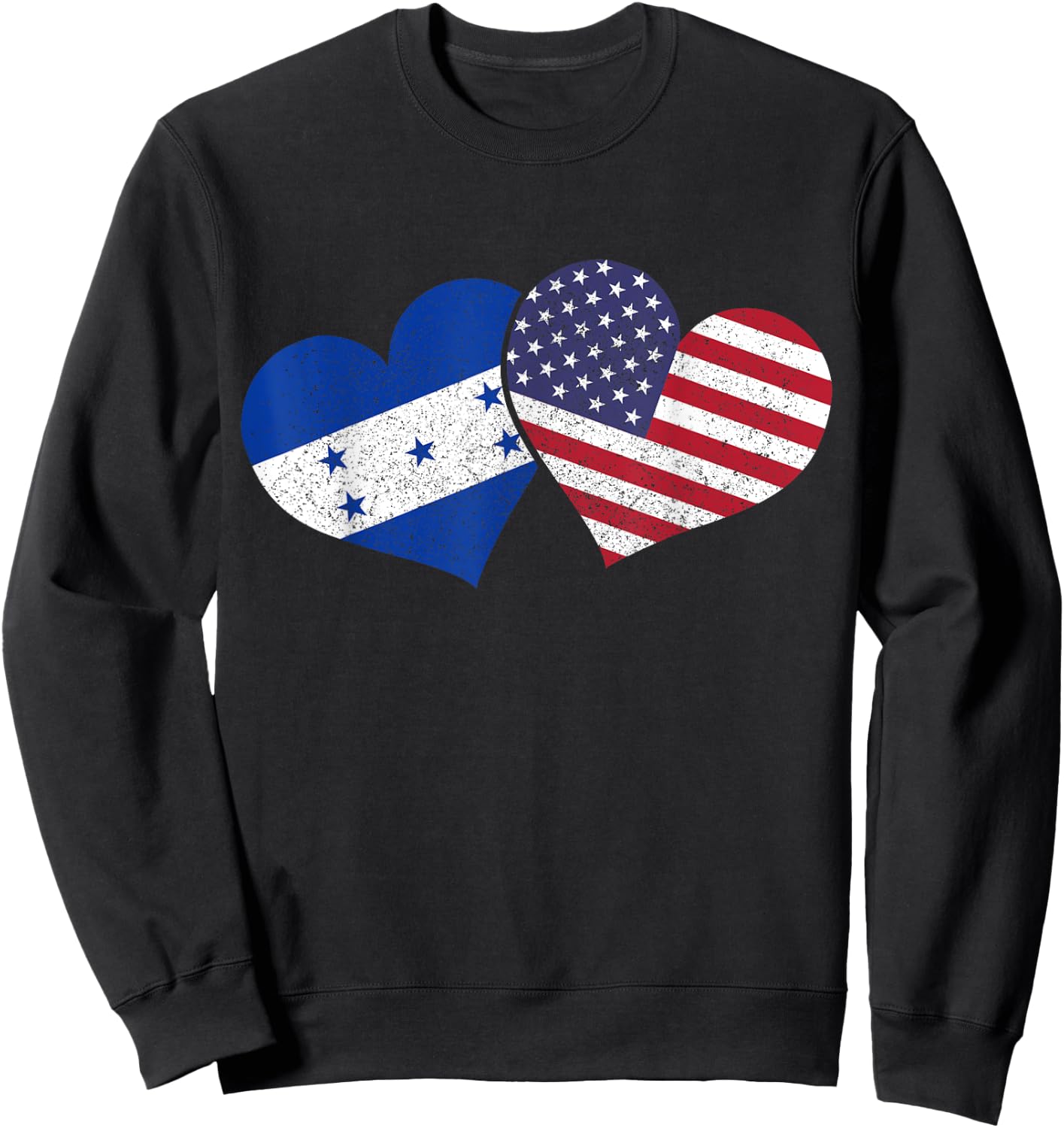 Honduras USA American Honduran Flag Pride Heritage Patriotic Sweatshirt - Sweatshirt | Black