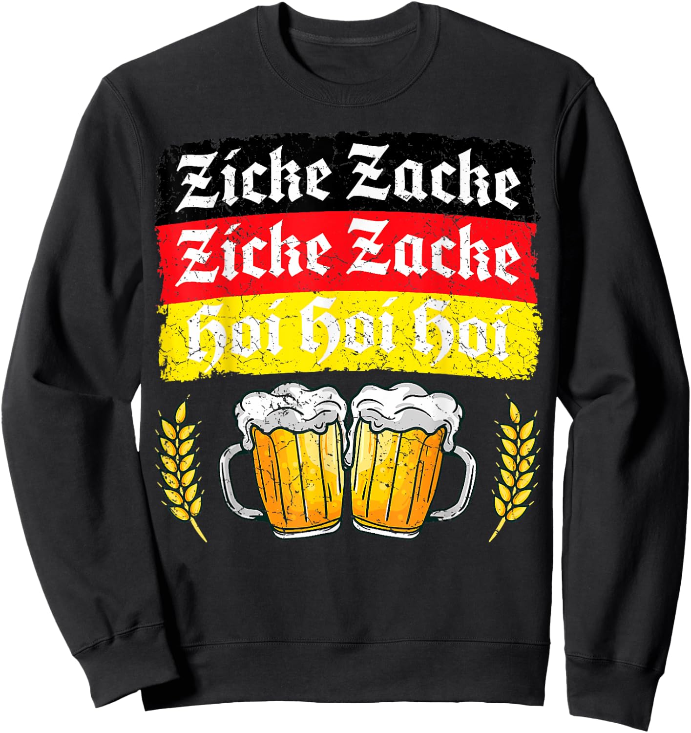 Ziche Zache Oktoberfest Germany Flag Prost German Sweatshirt - Sweatshirt | Black