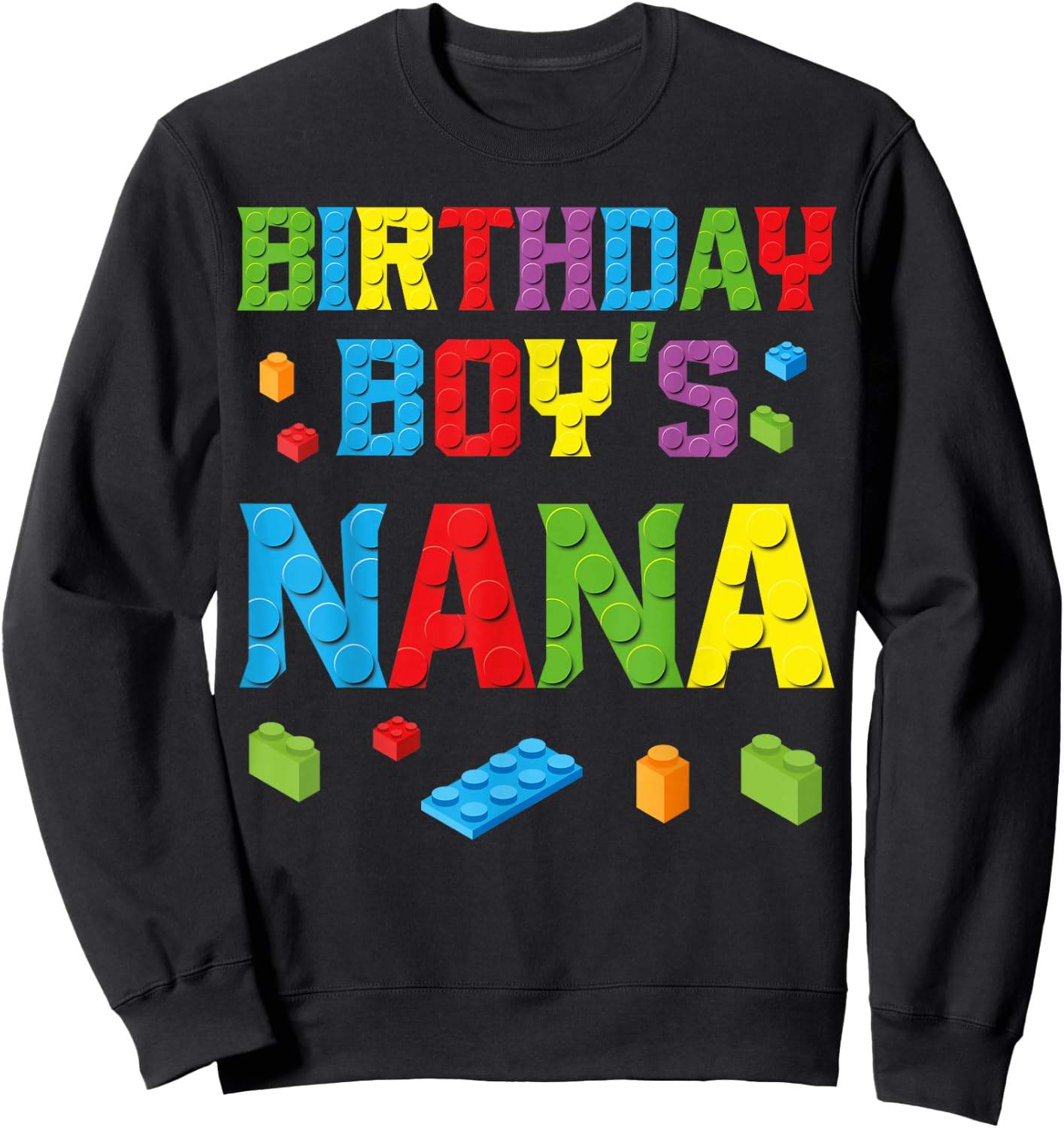 Master Builder Birthday Boy's Nana Building Bricks Blocks Sweatshirt - Sweatshirt | Black