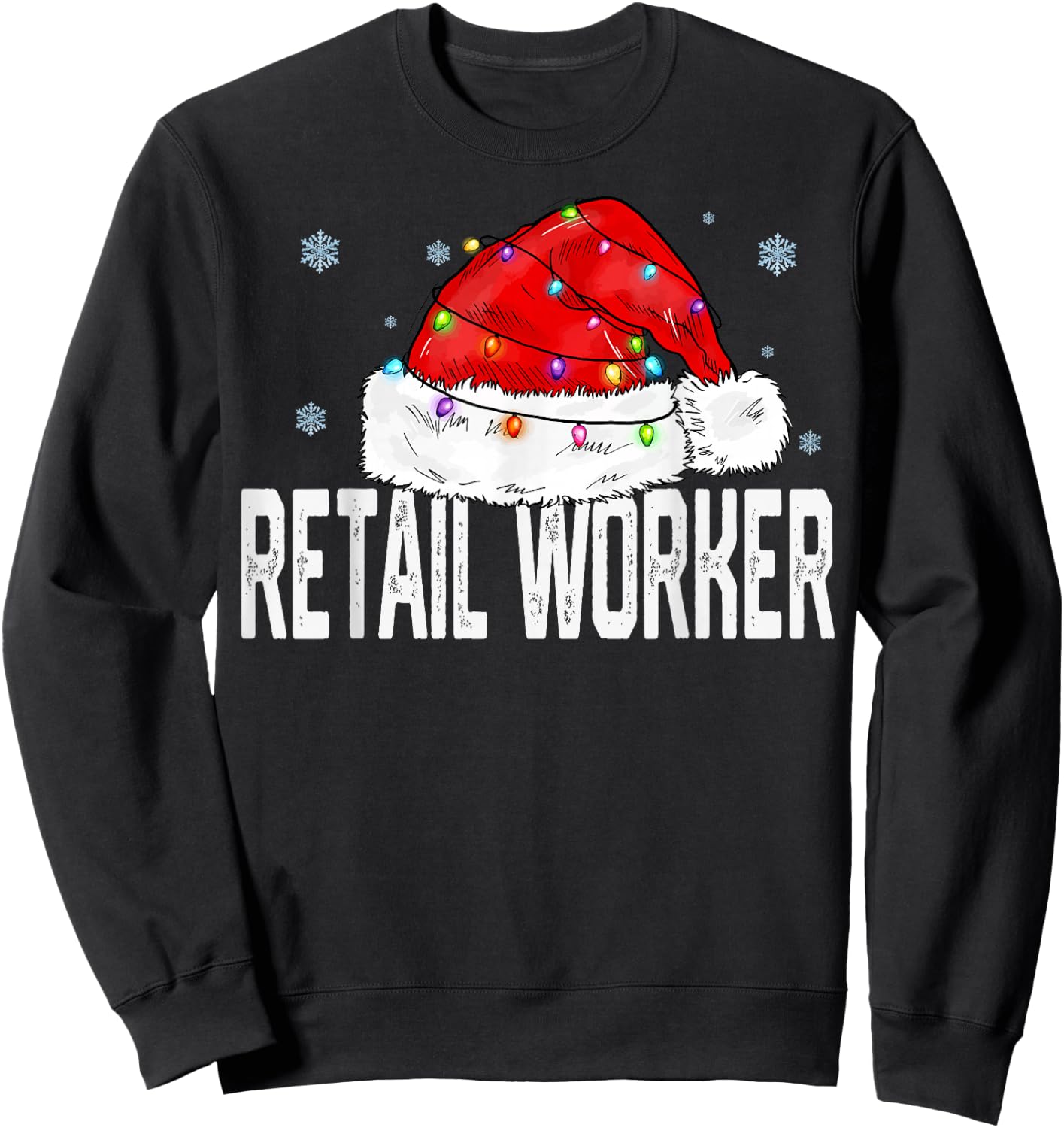 Retail Worker Christmas Women Family Matching Group Xmas Sweatshirt - Sweatshirt | Black
