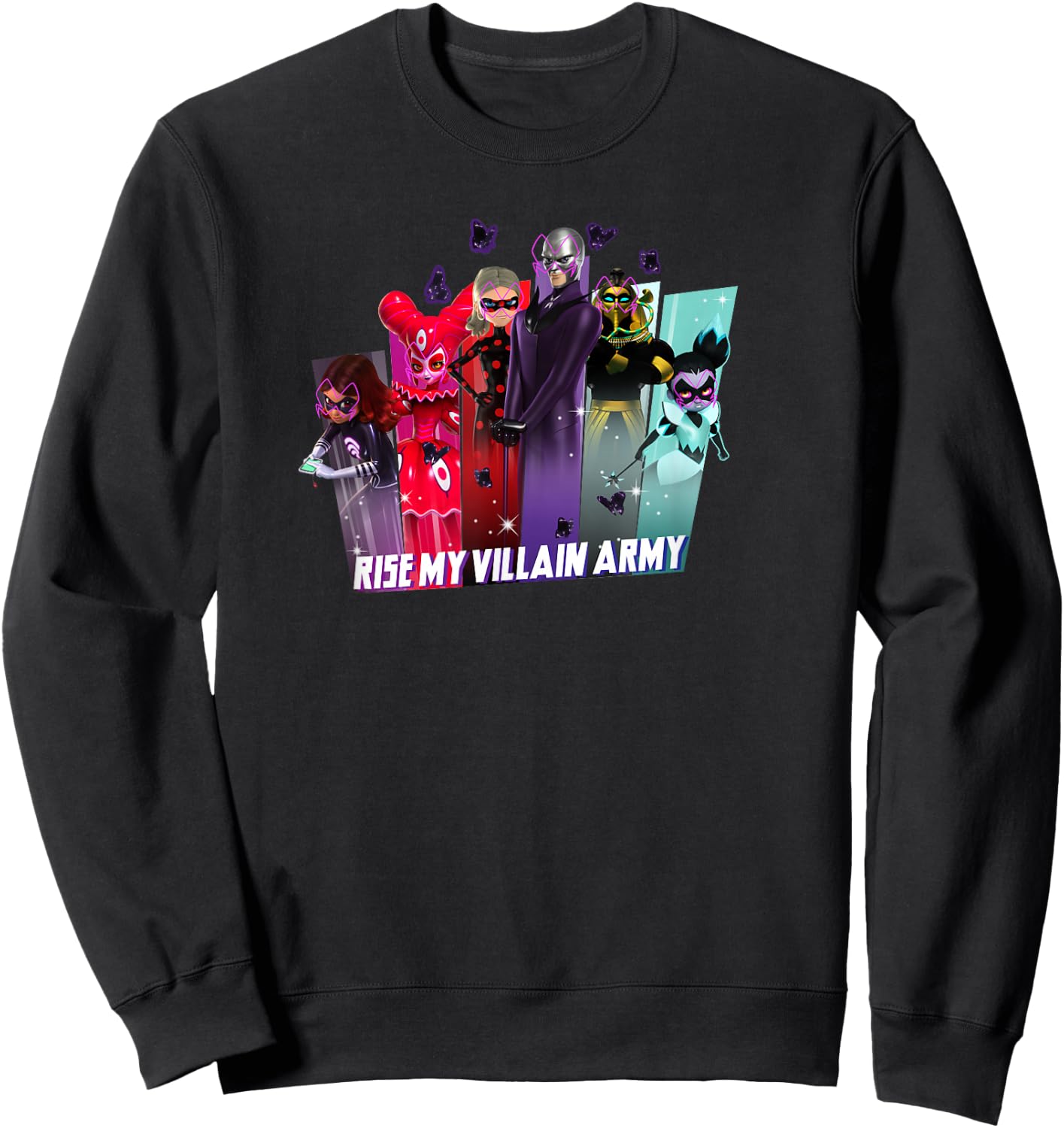 Miraculous Ladybug Hawk Moth Rise of a Villain Army Sweatshirt - Sweatshirt | Black