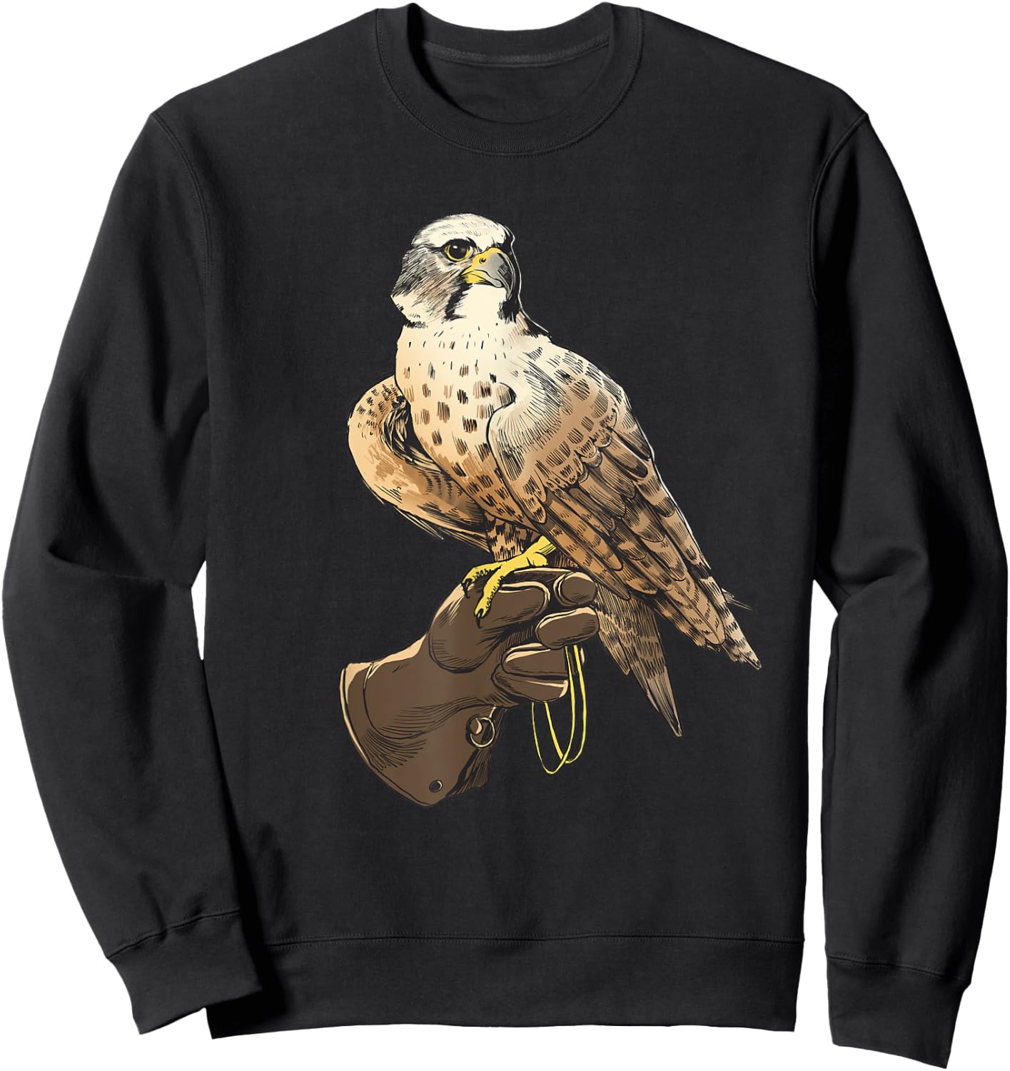 "Falcon Bird on Gloves for bird lover, nature lover Sweatshirt - Sweatshirt | Black