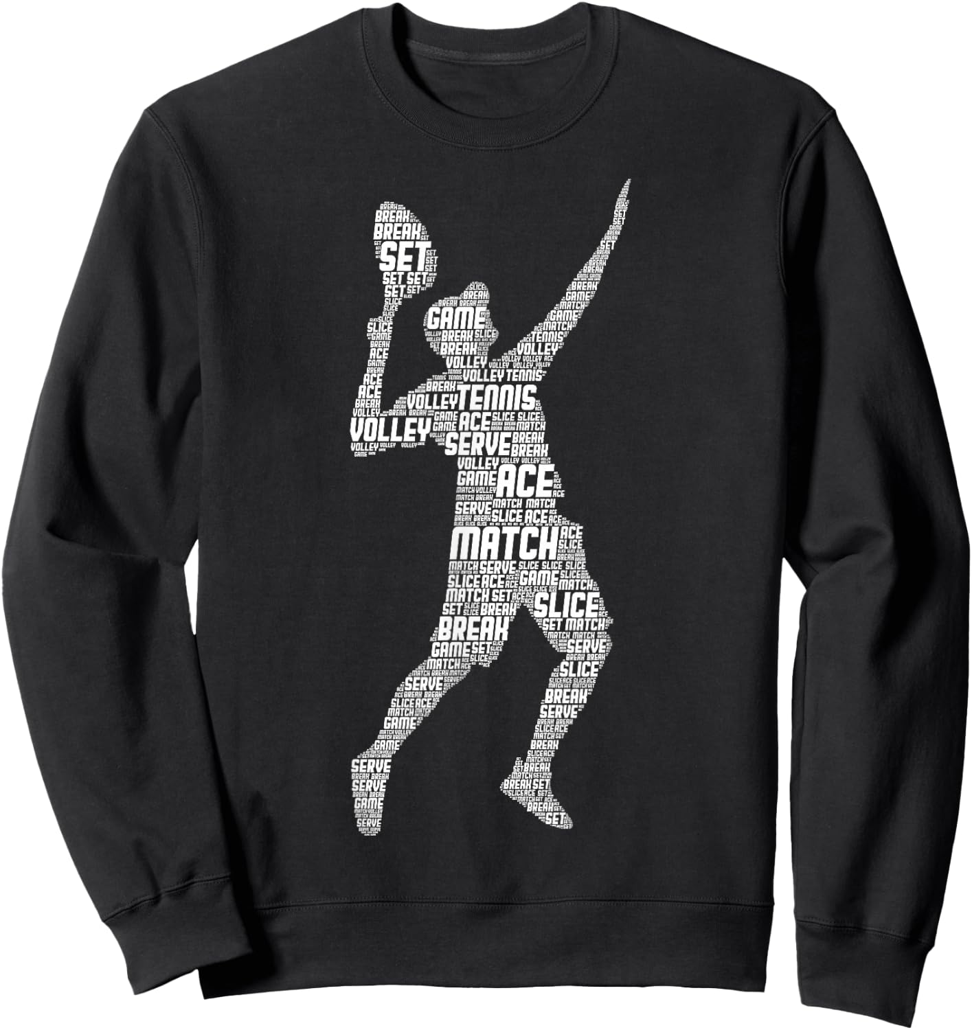 Tennis Player Boys Youth Men Kids Sweatshirt - Sweatshirt | Black