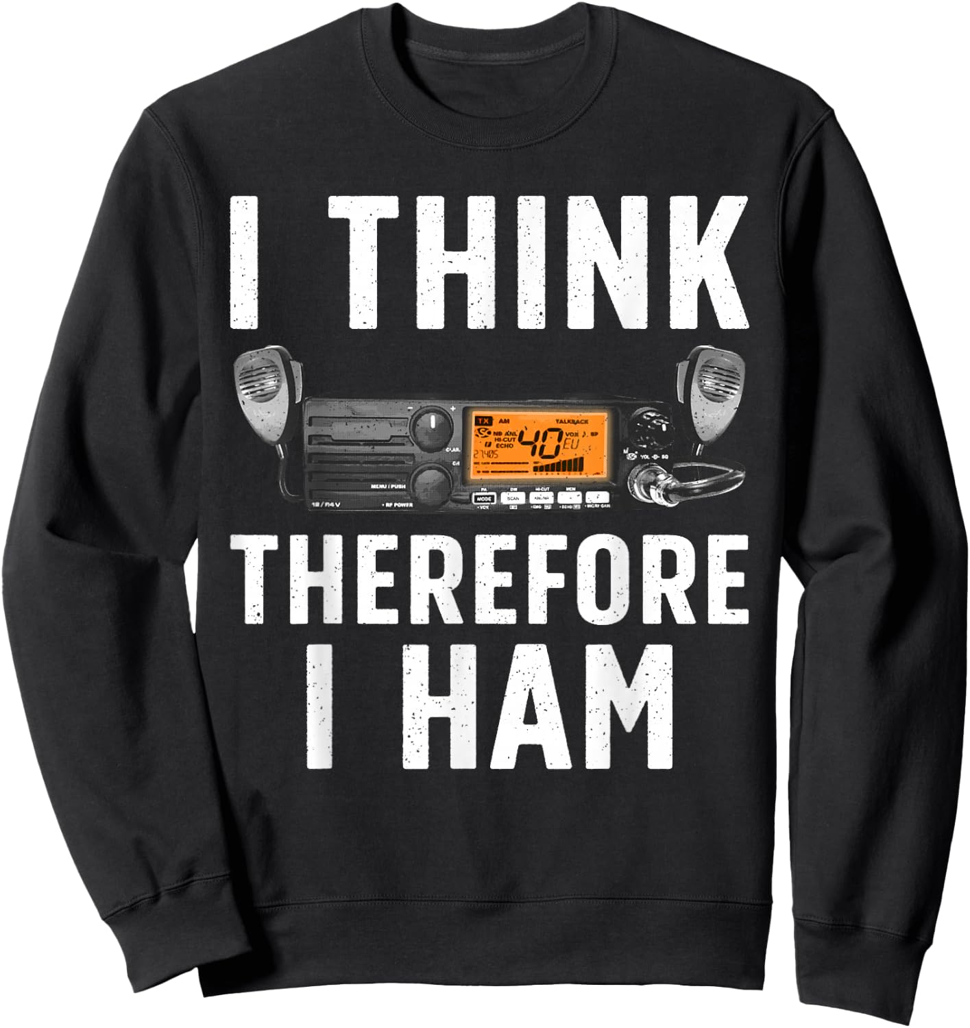 Funny Ham Radio Art Women Ham Operator Amateur Radio Sweatshirt - Sweatshirt | Black