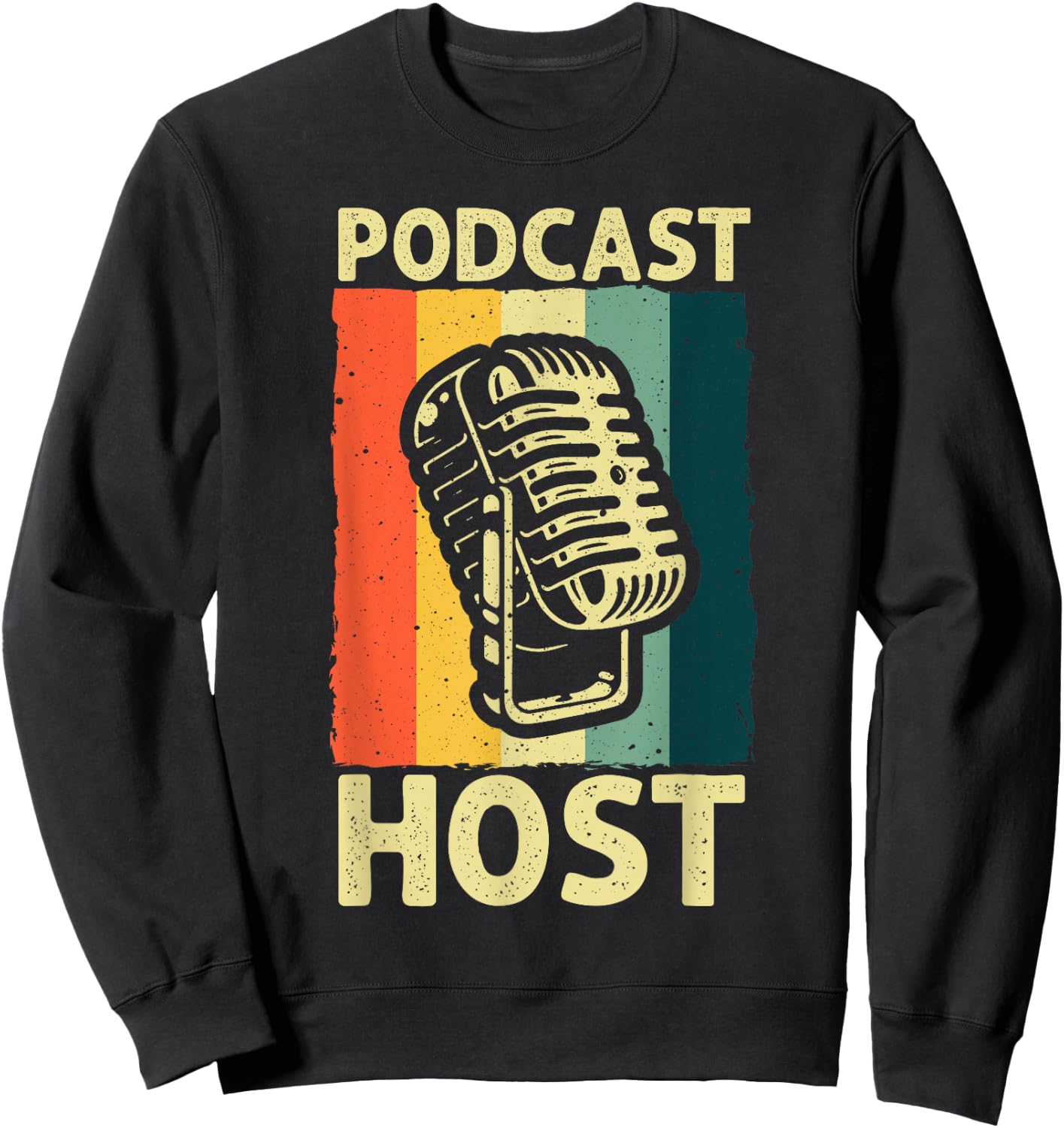 Cool Podcast Design Women Podcaster Hosting Channel Sweatshirt - Sweatshirt | Black