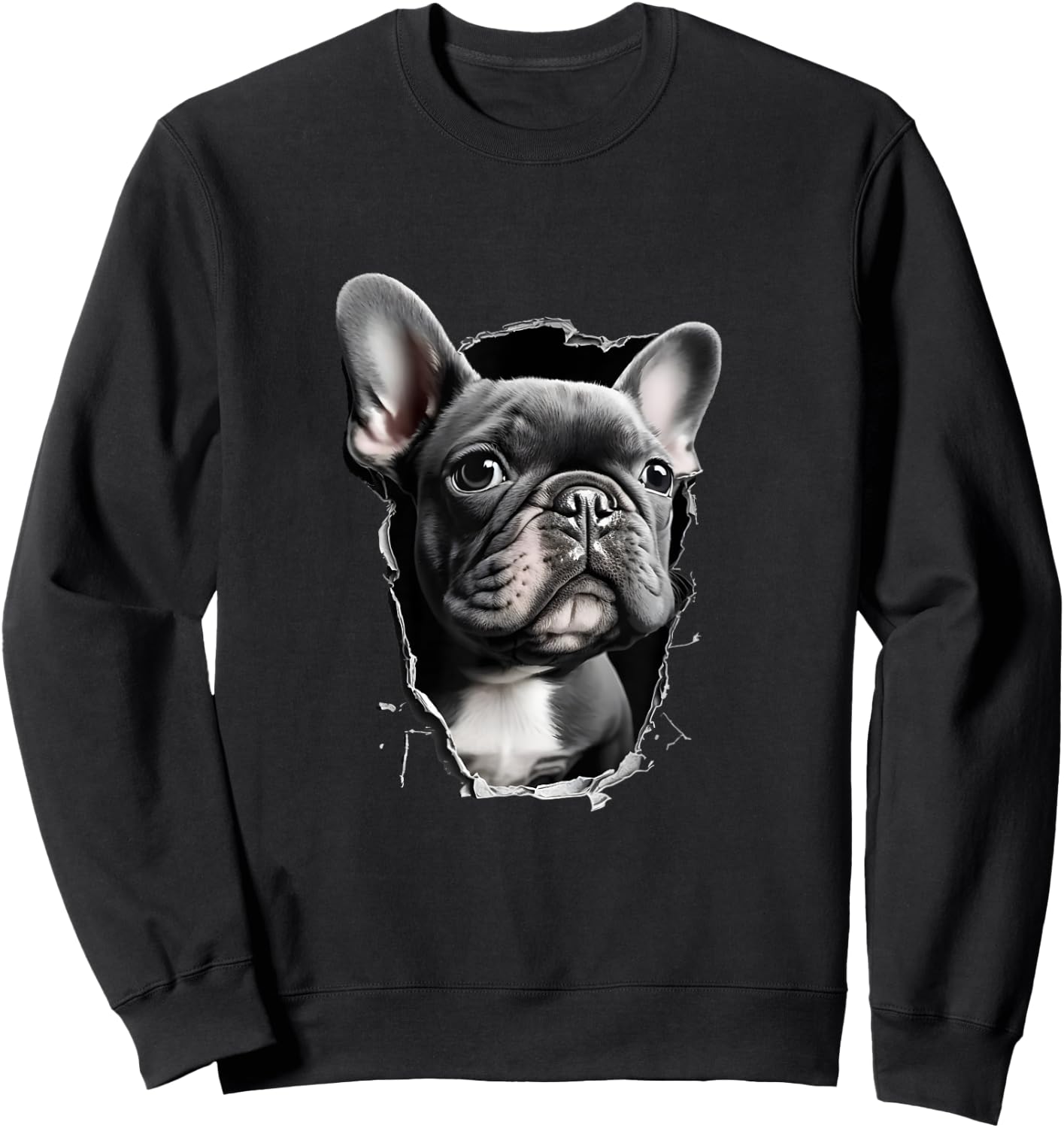 French Bulldog Kids Clothes Frenchie Dad Mom Sweatshirt - Sweatshirt | Black