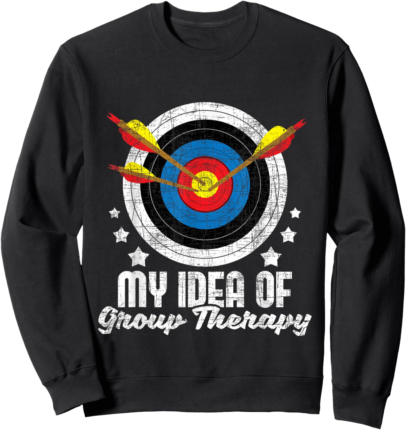 My Idea of Group Therapy - Archery Archer Bowhunting Bows Small Sweatshirt - Sweatshirt | Black