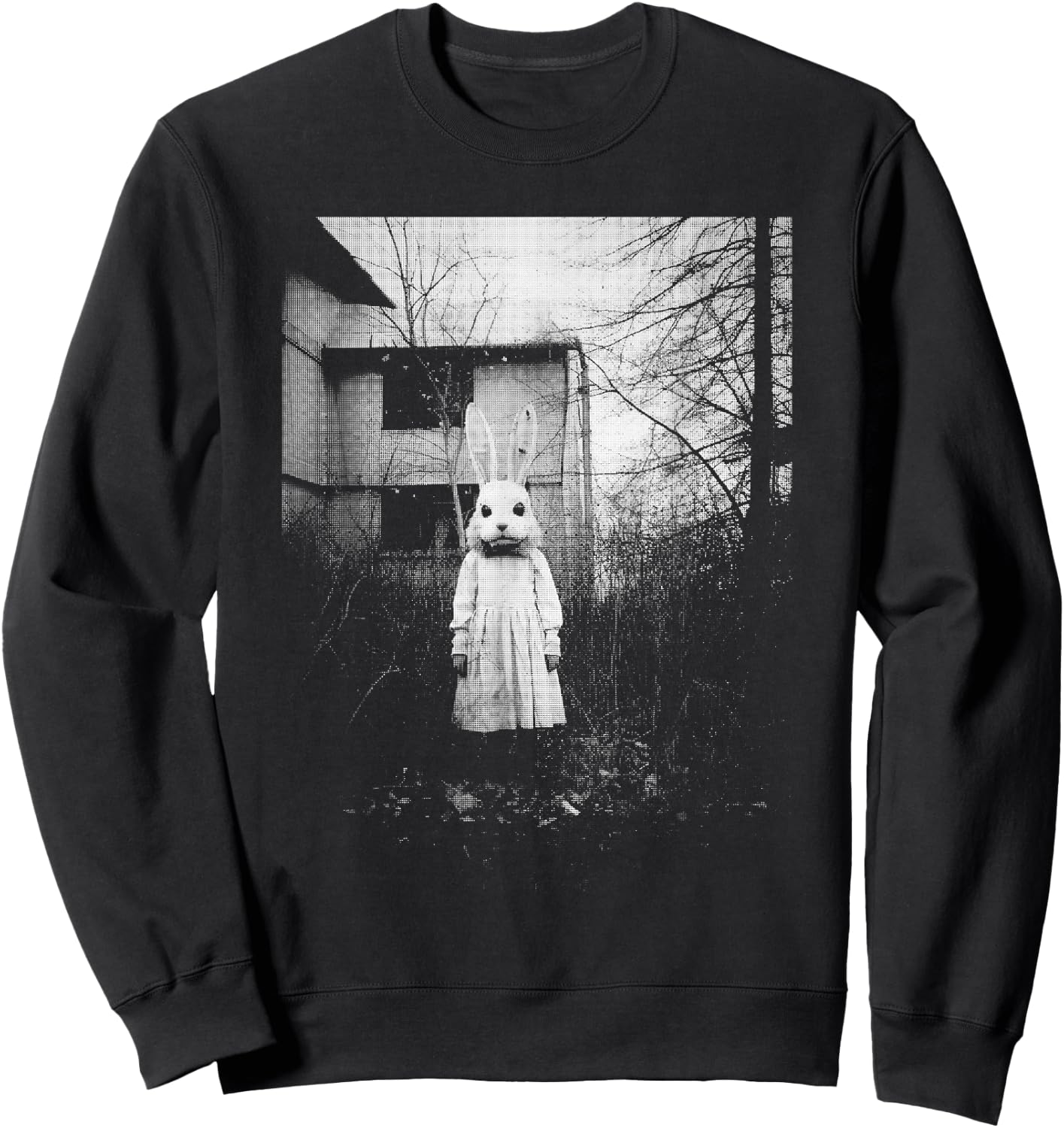 Horror Bunny Rabbit | Dark Creepy Unholy Gothic Halloween Sweatshirt - Sweatshirt | Black