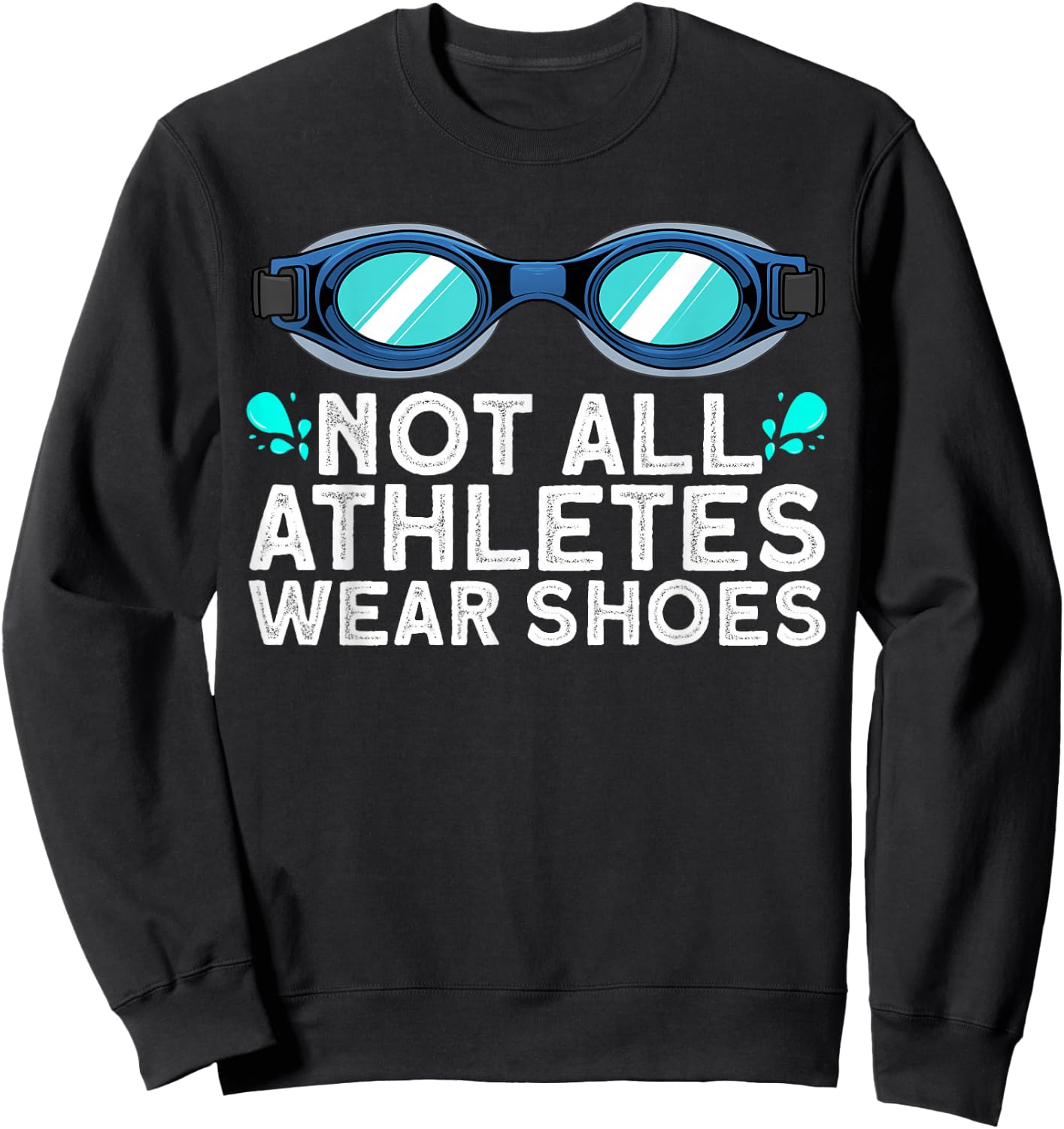 Cool Swimming Women Swimmer Swim Instructor Goggles Sweatshirt - Sweatshirt | Black