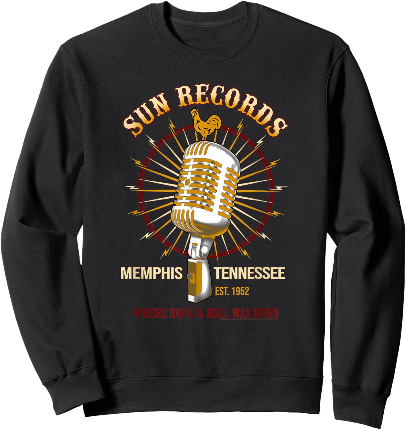 Sun Records Studio Mic Logo Sweatshirt - Sweatshirt | Black