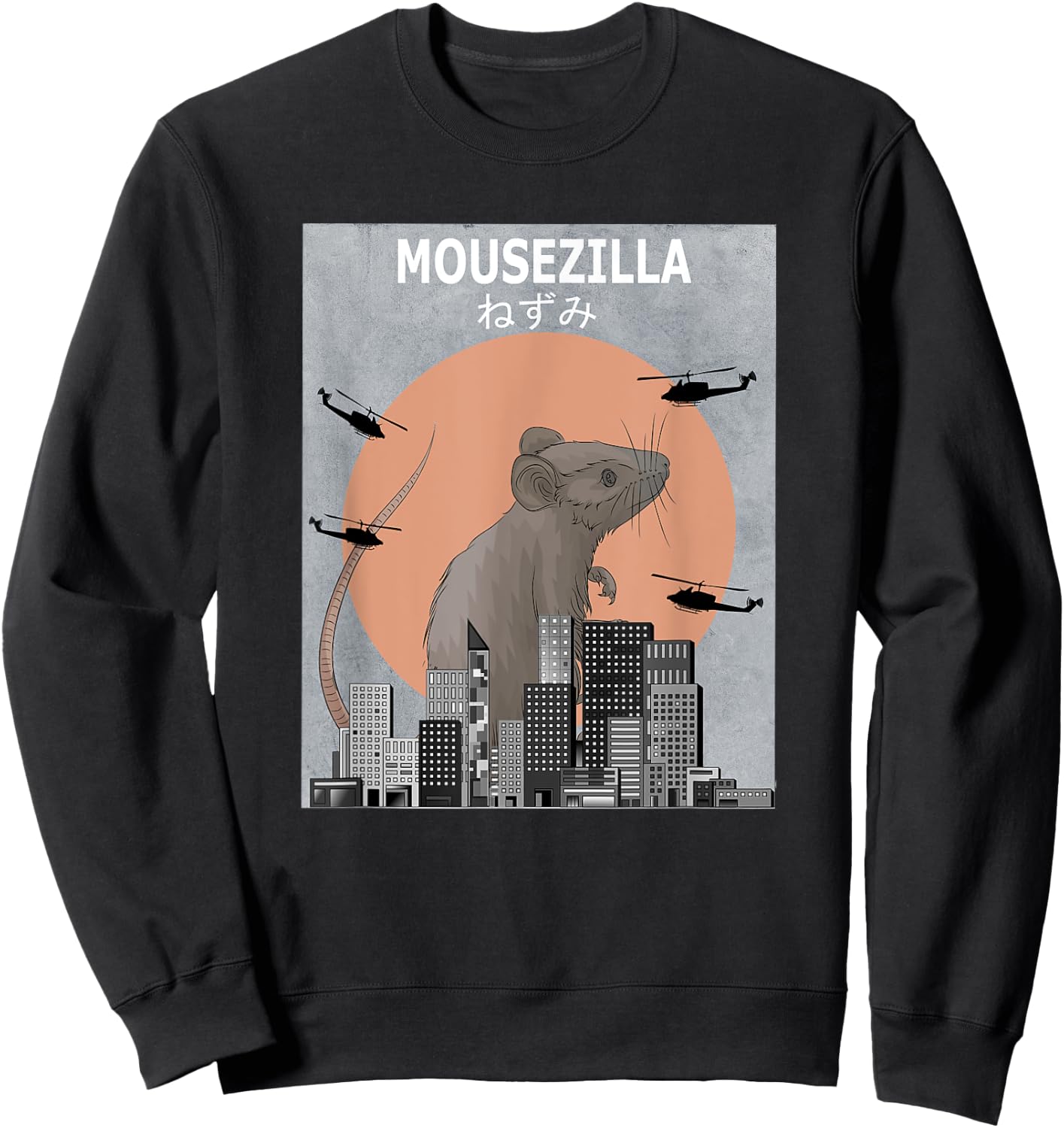 Mouse Mousezilla Funny Animal Lover Sweatshirt - Sweatshirt | Black