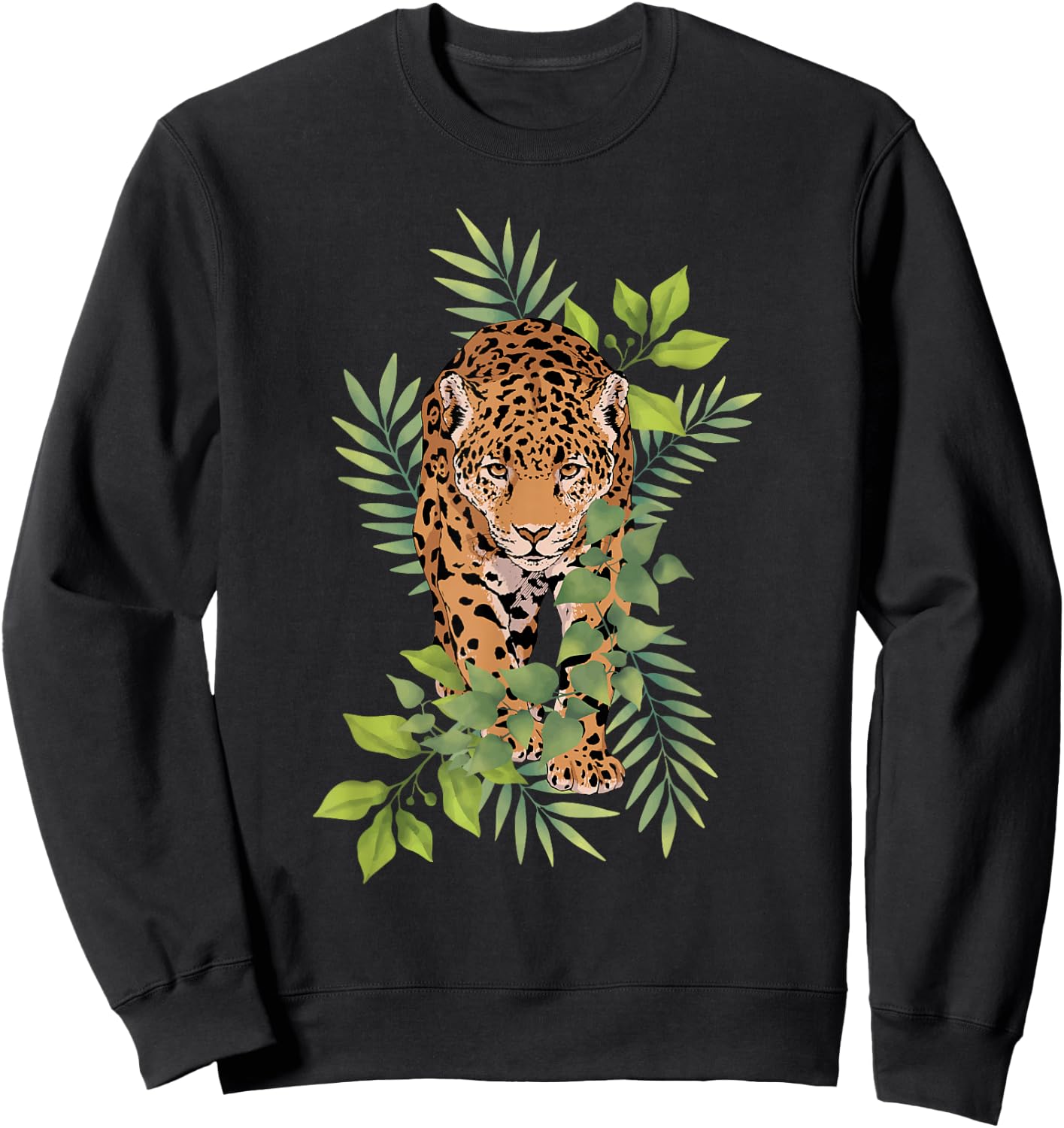 Wild Jaguar Jungle Nature for Cat Lover Sweatshirt - Sweatshirt | Black