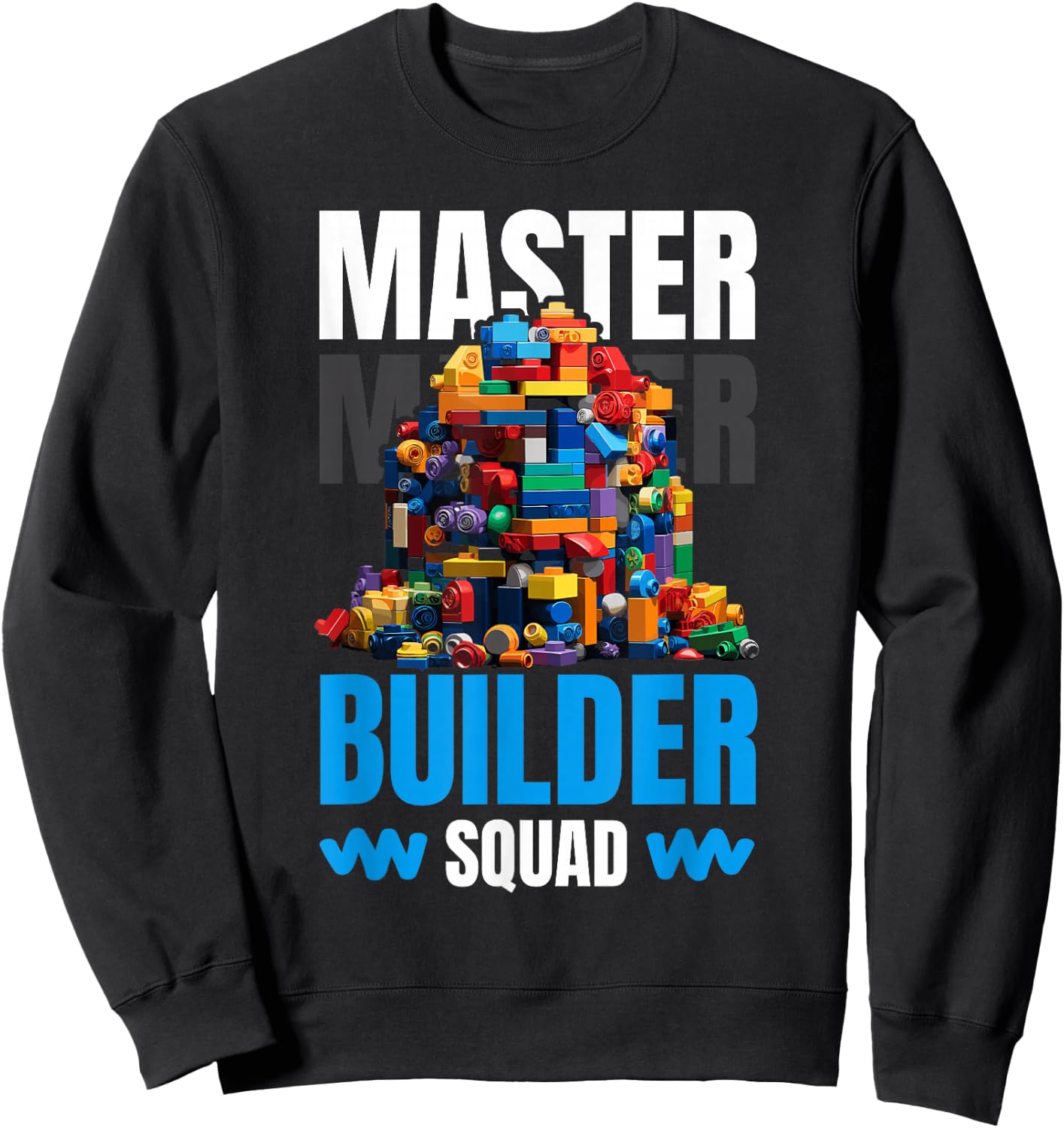 Master Builder Bricks Blocks Play Toys Sweatshirt - Sweatshirt | Black