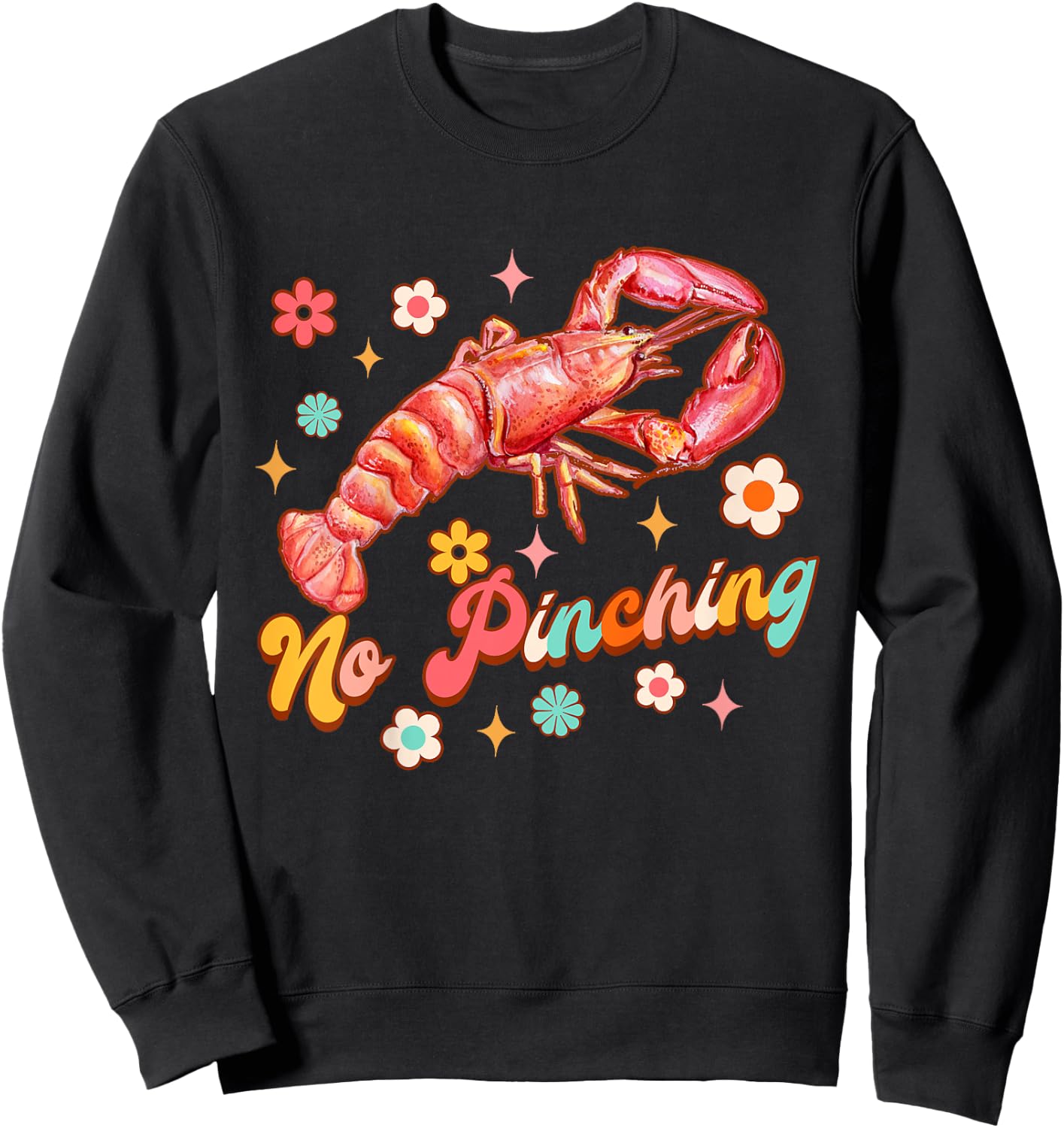 Kids Funny Baby Boil Crawfish Lover Seafood Cajun No Pinching Sweatshirt - Sweatshirt | Black