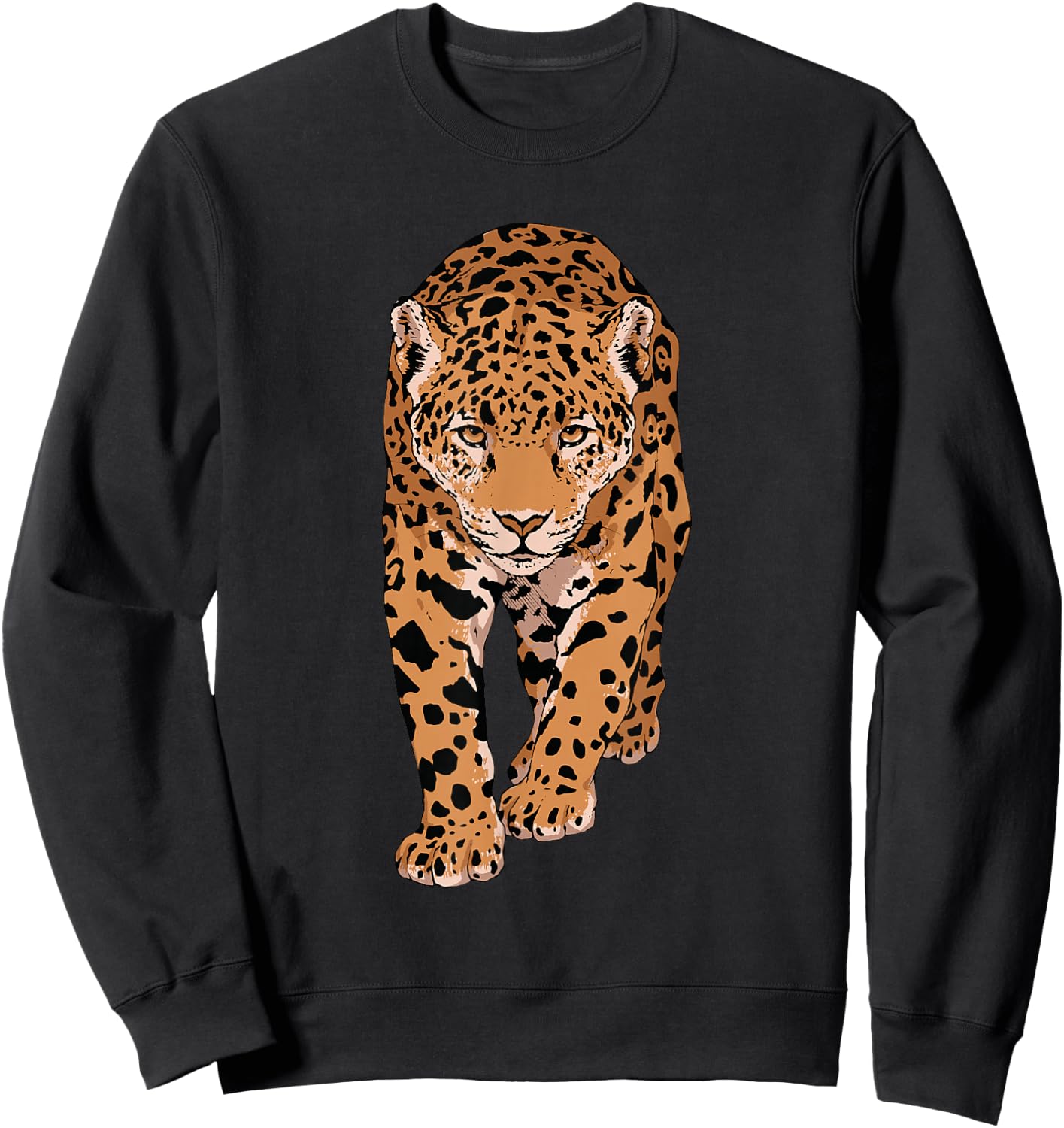 Wild Big Cat Jaguar Jungle Animal Wildlife Sweatshirt - Sweatshirt | Black
