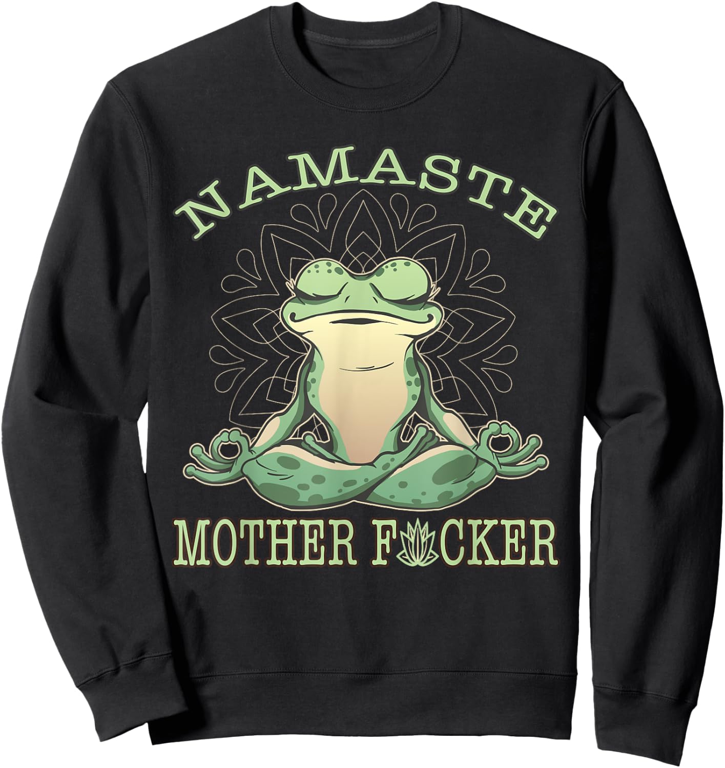 Yoga Frog Namaste Sweatshirt - Sweatshirt | Black