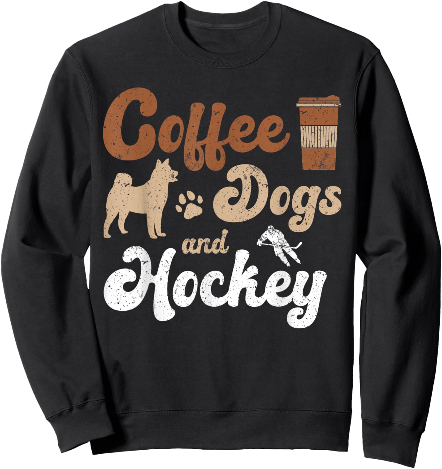 Coffee Dogs Hockey Ice Hockey Player Sweatshirt - Sweatshirt | Black
