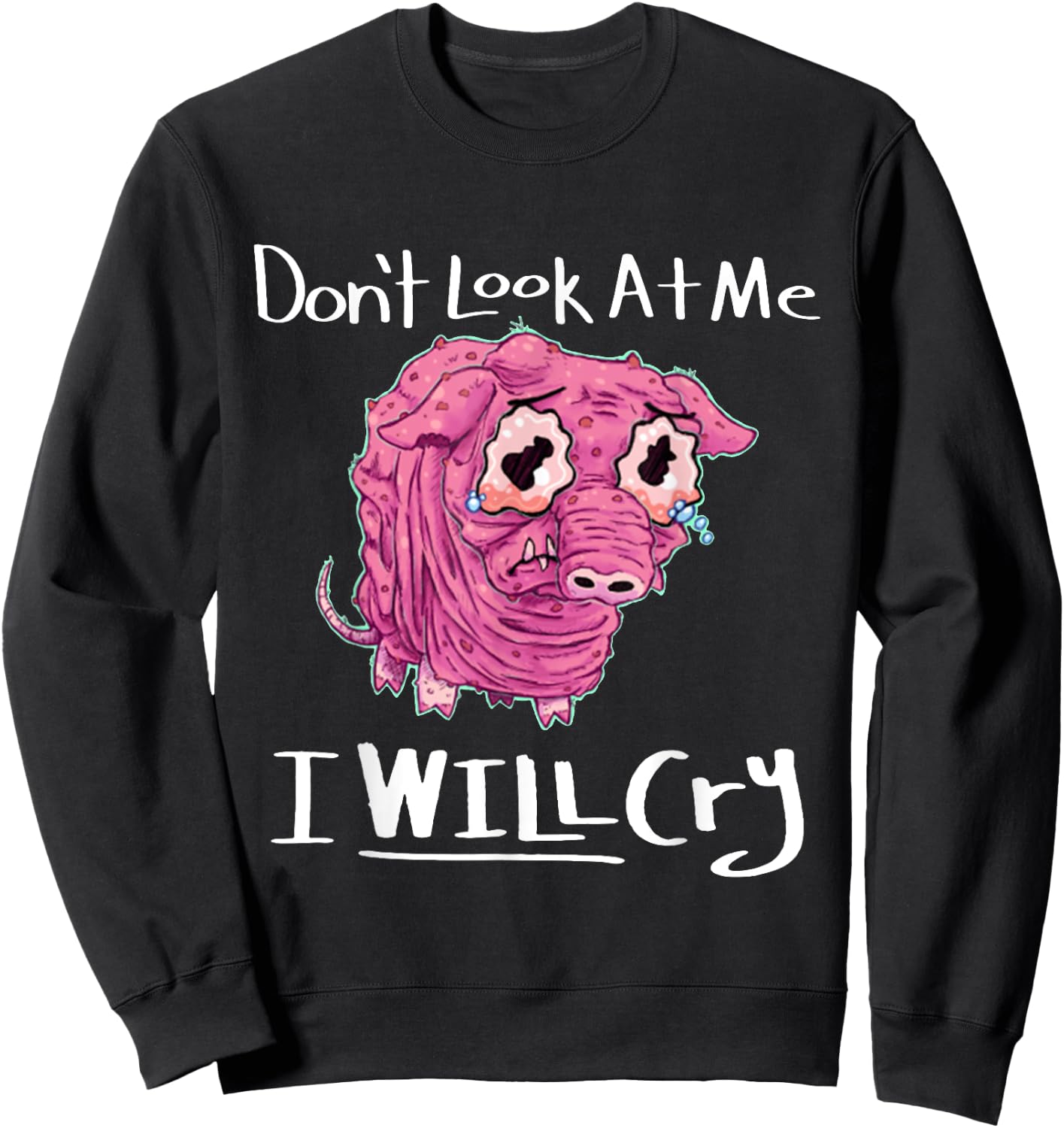 Home of the Squonk - Pennsylvania, USA Sad Emo Cryptid Sweatshirt - Sweatshirt | Black