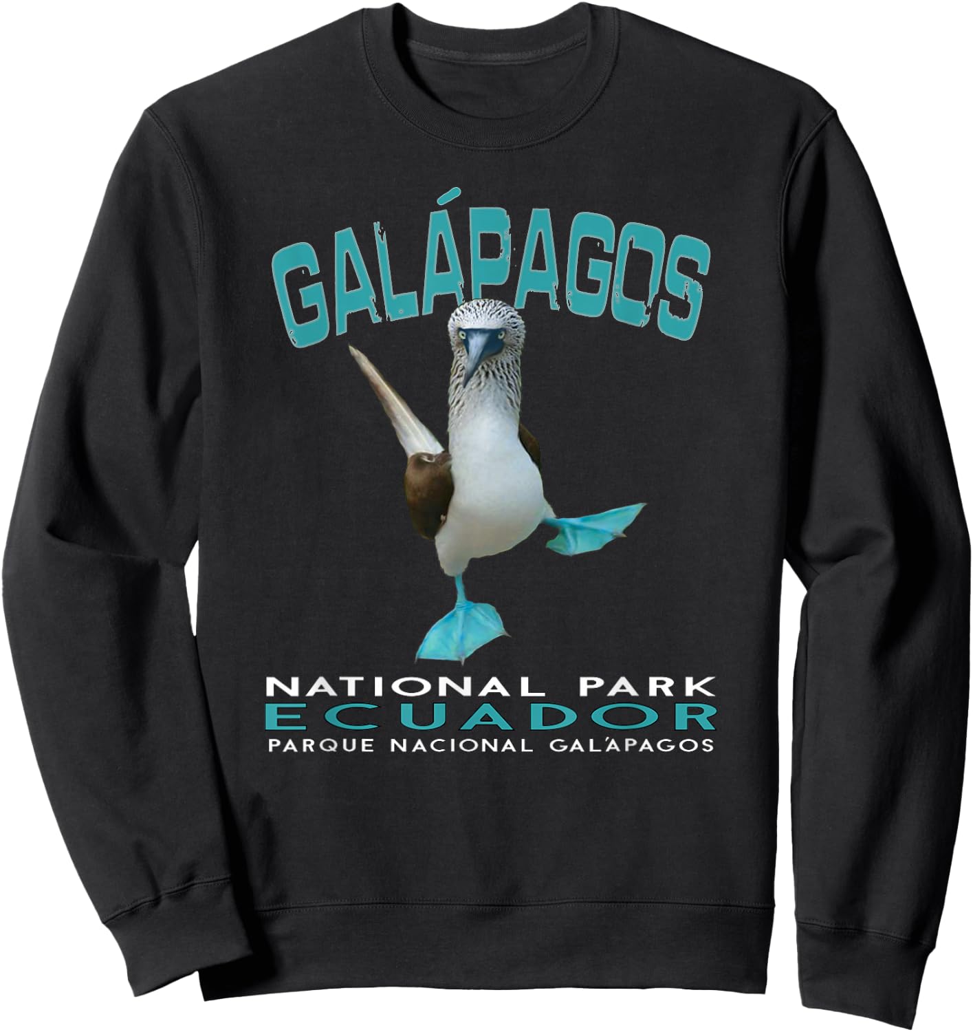 Galapagos National Park Ecuador Blue Footed Boobies Keepsake Sweatshirt - Sweatshirt | Black