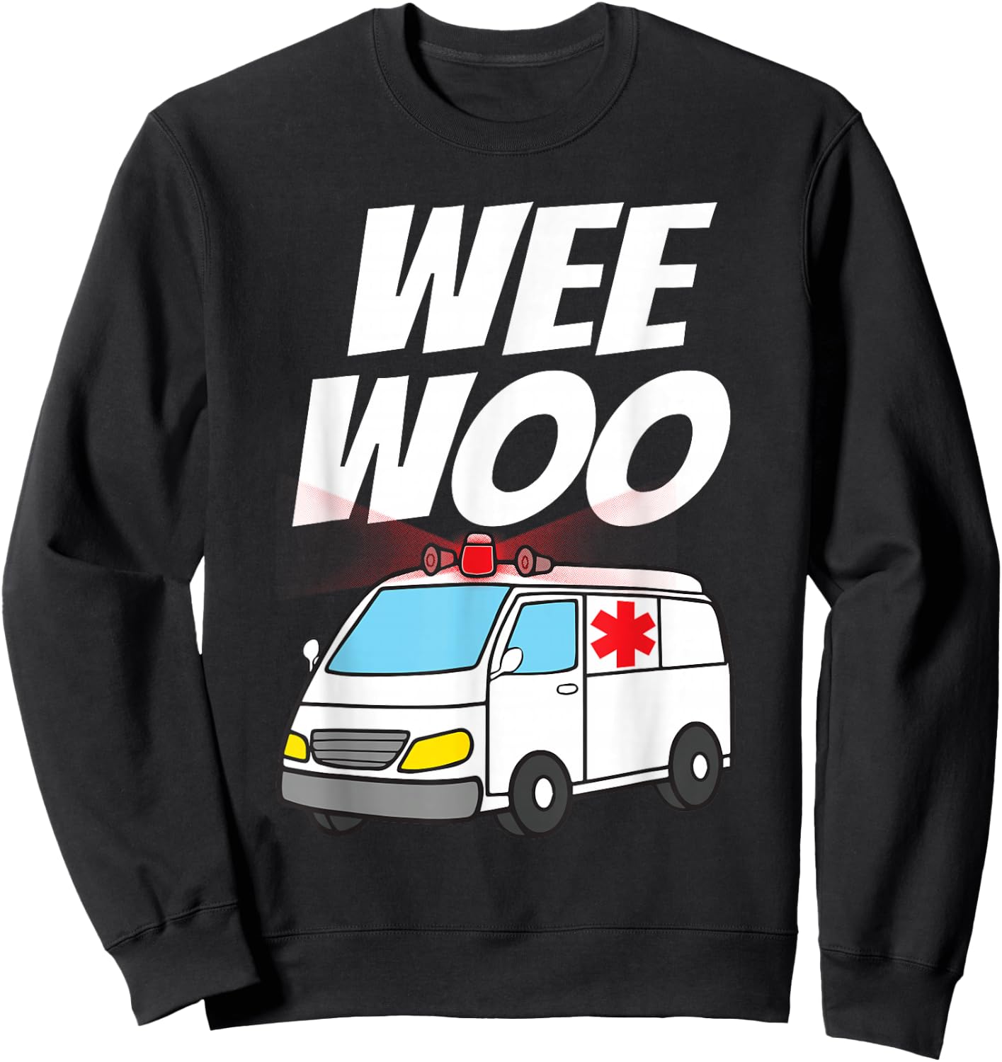Funny EMT Ambulance Design For Kids Boys Girls EMS Paramedic Sweatshirt - Sweatshirt | Black