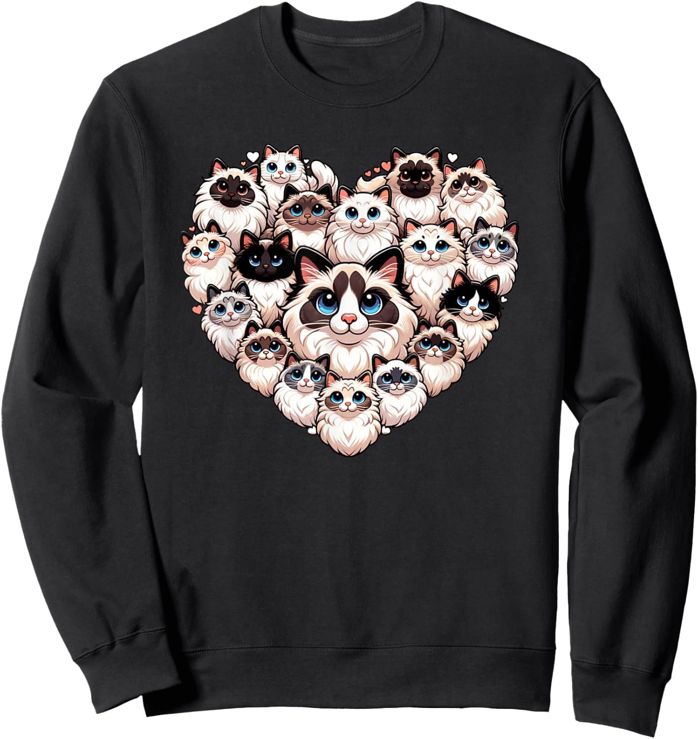 Ragdoll Cat Ragdolls Puppy Cats Sweatshirt - Sweatshirt | Black